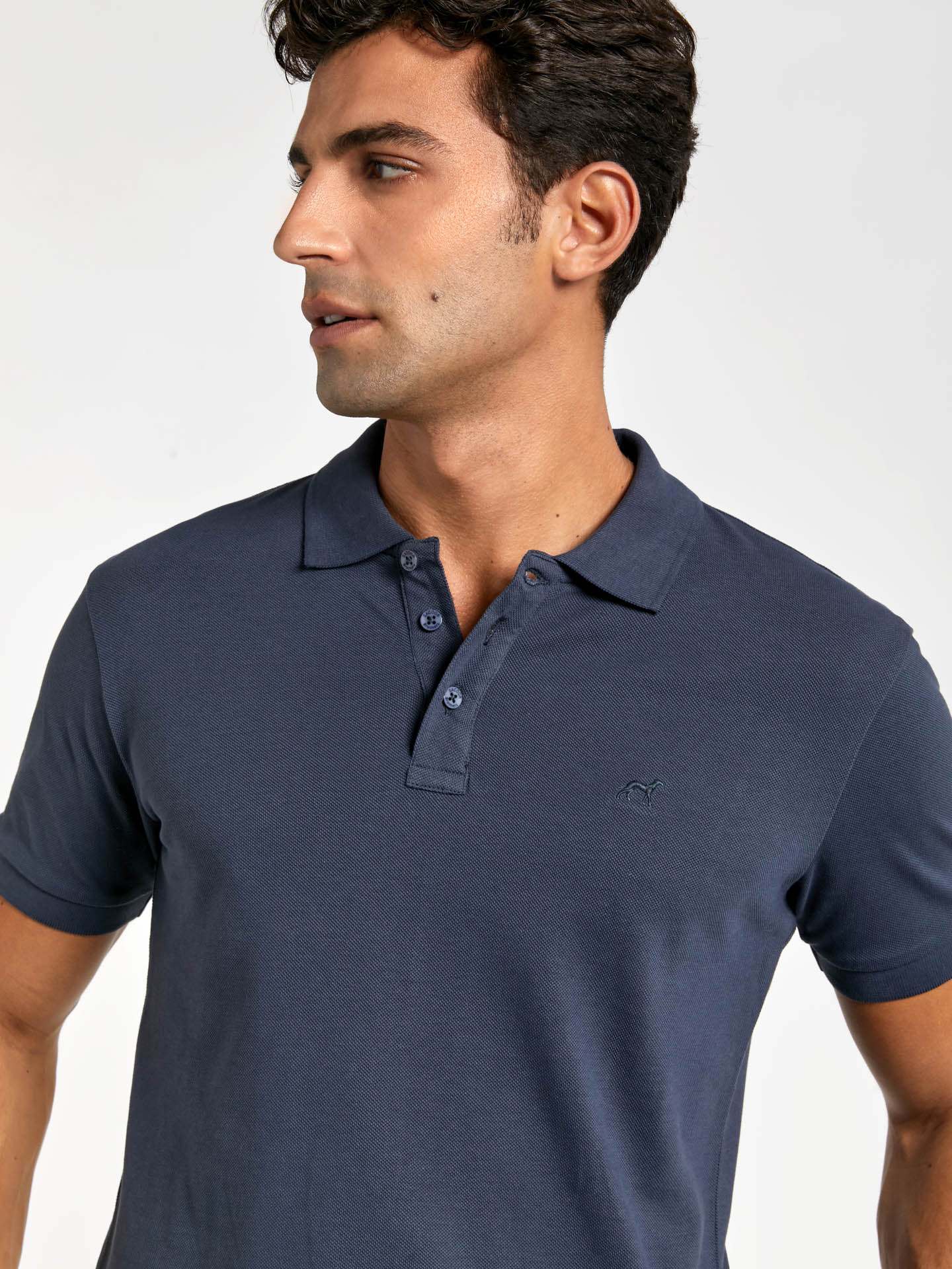 Slim fit basic piqué polo shirt - Image 23