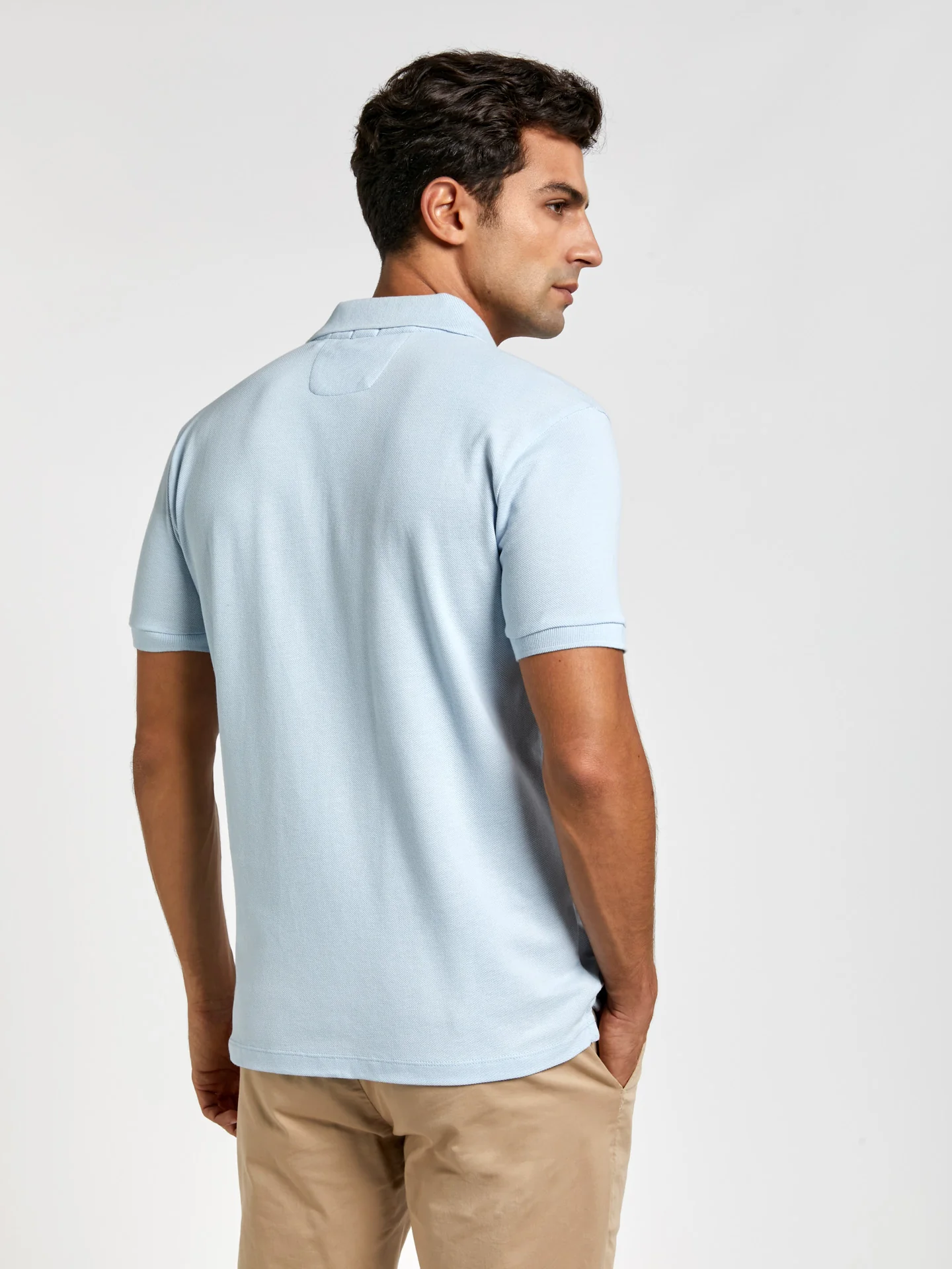 Slim fit basic piqué polo shirt - Image 26