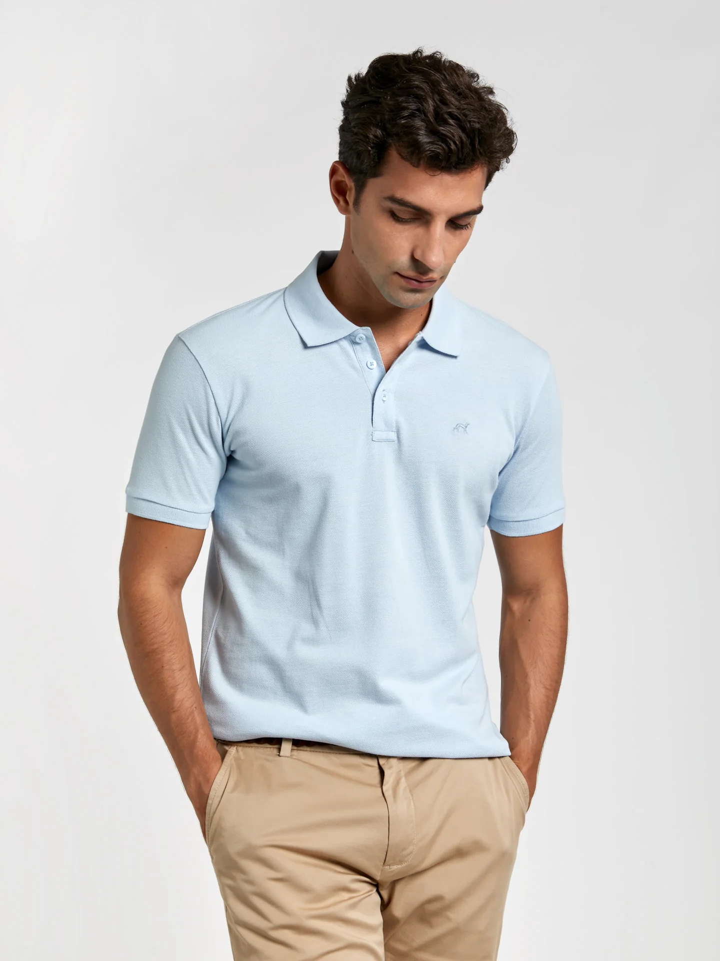Slim fit basic piqué polo shirt - Image 27