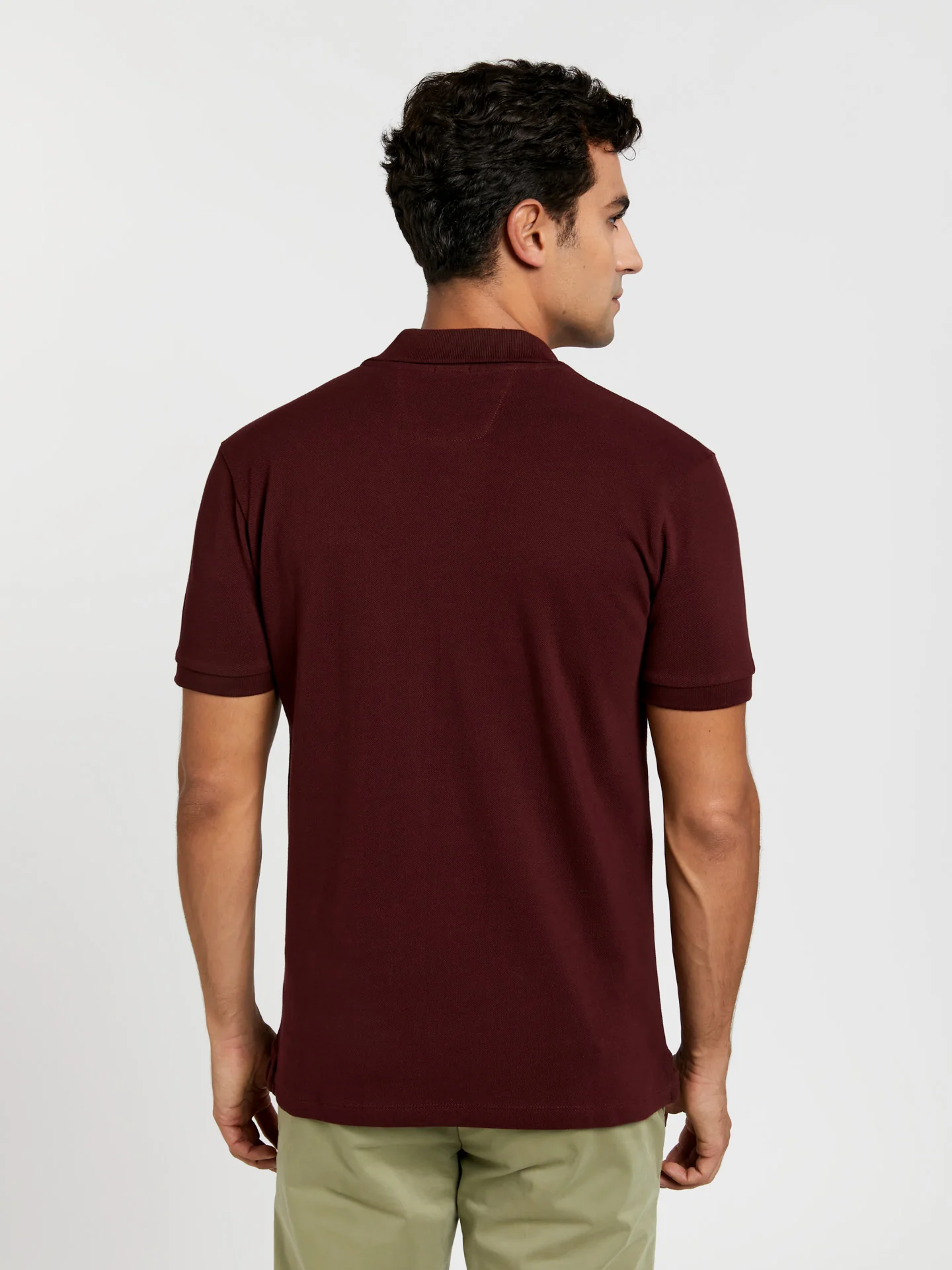 Slim fit basic piqué polo shirt - Image 3