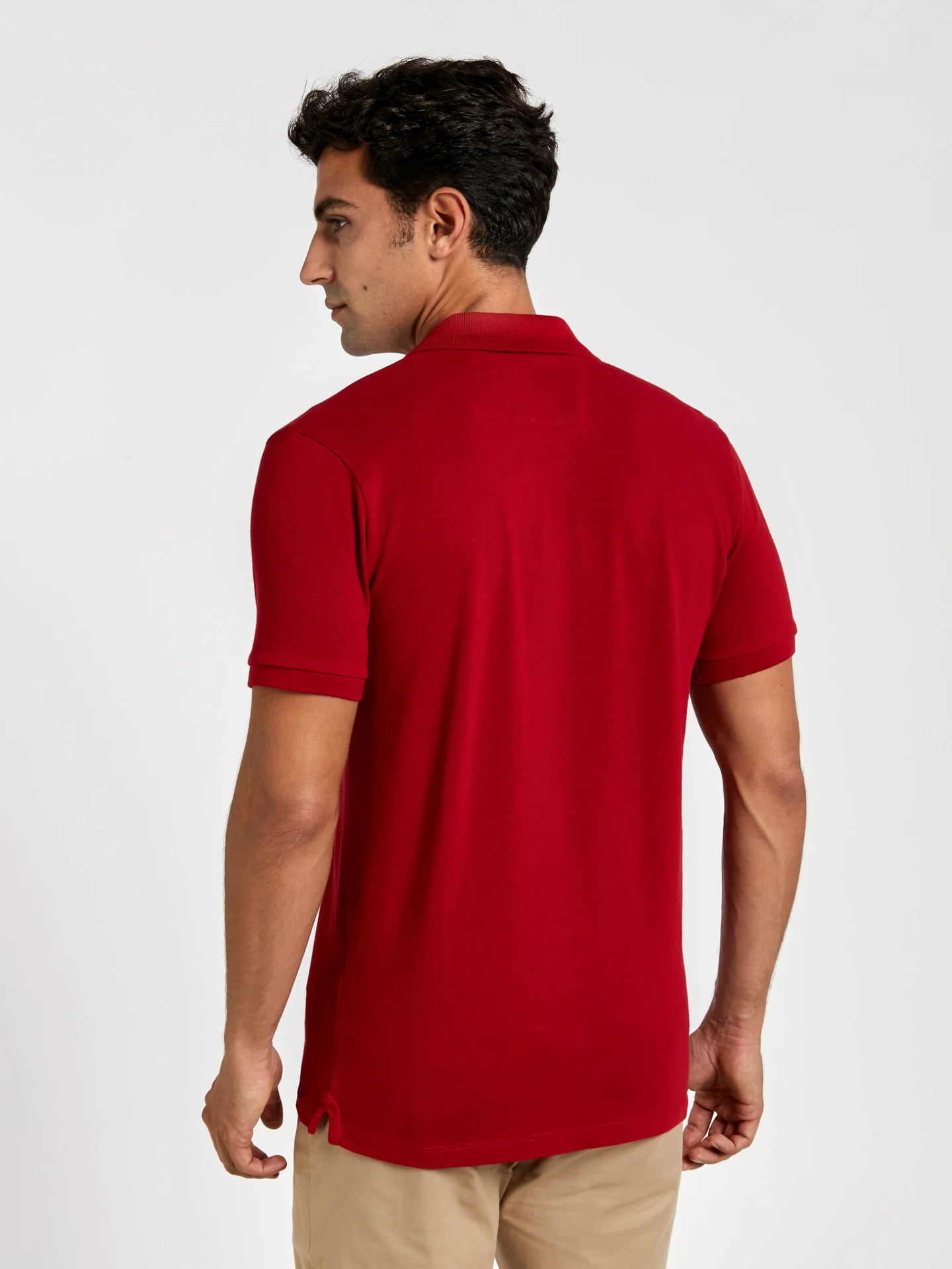 Slim fit basic piqué polo shirt - Image 45