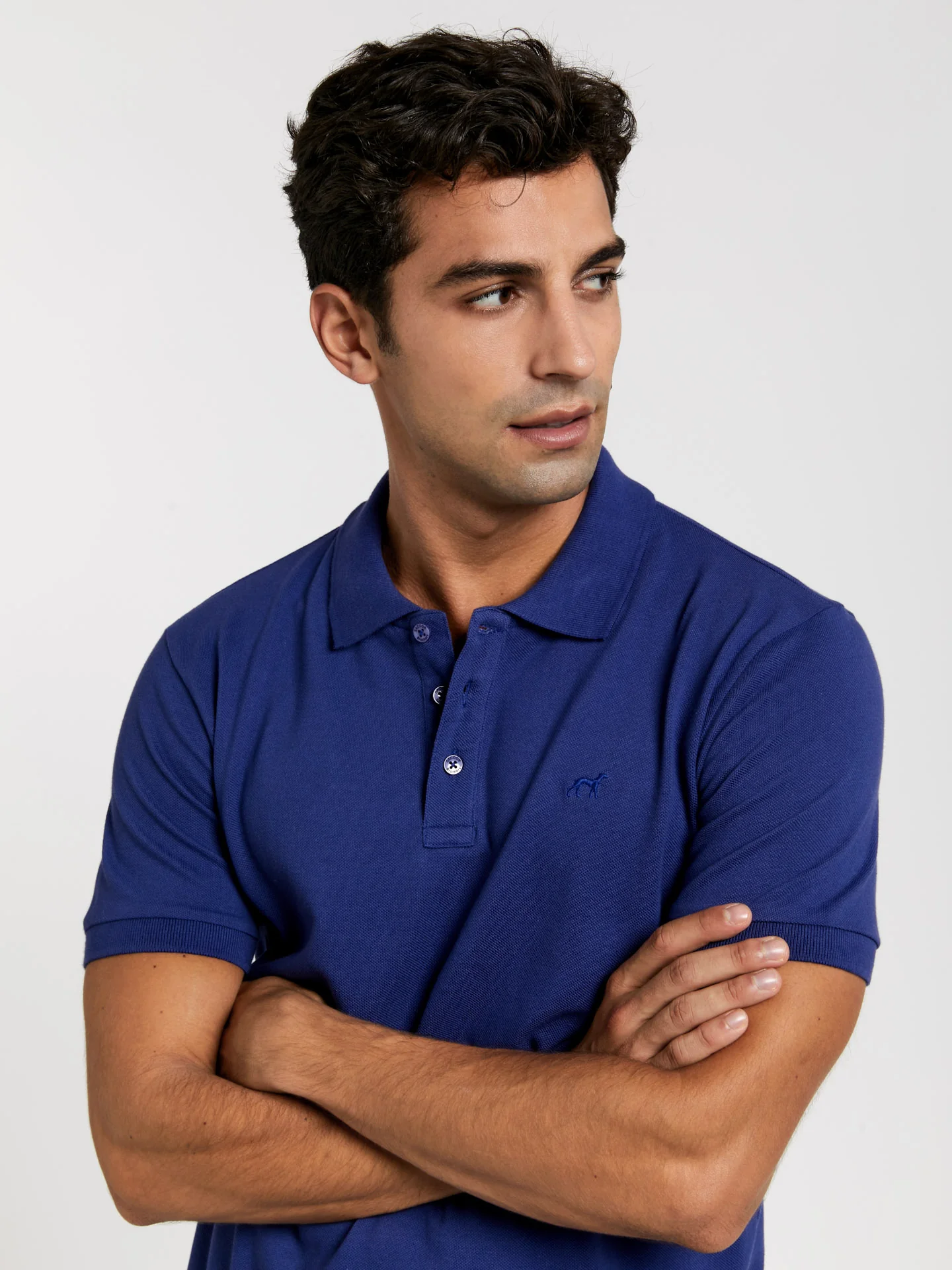 Slim fit basic piqué polo shirt - Image 47