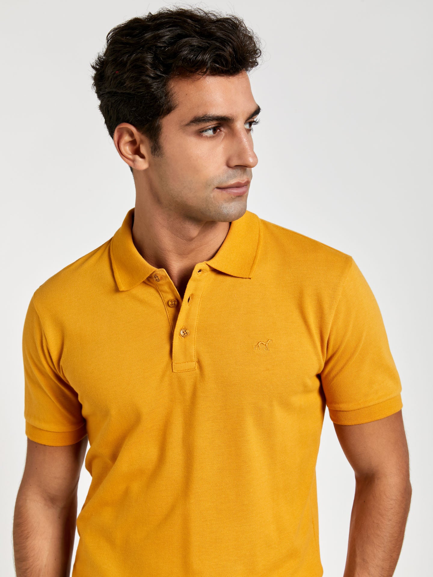 Slim fit basic piqué polo shirt - Image 52