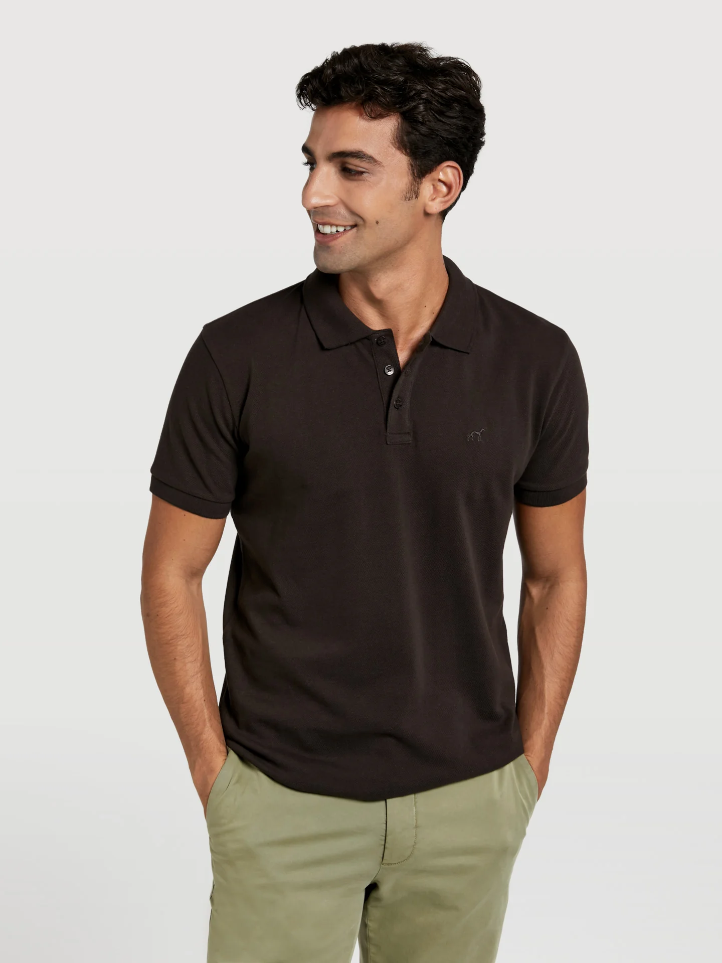 Slim fit basic piqué polo shirt - Image 7