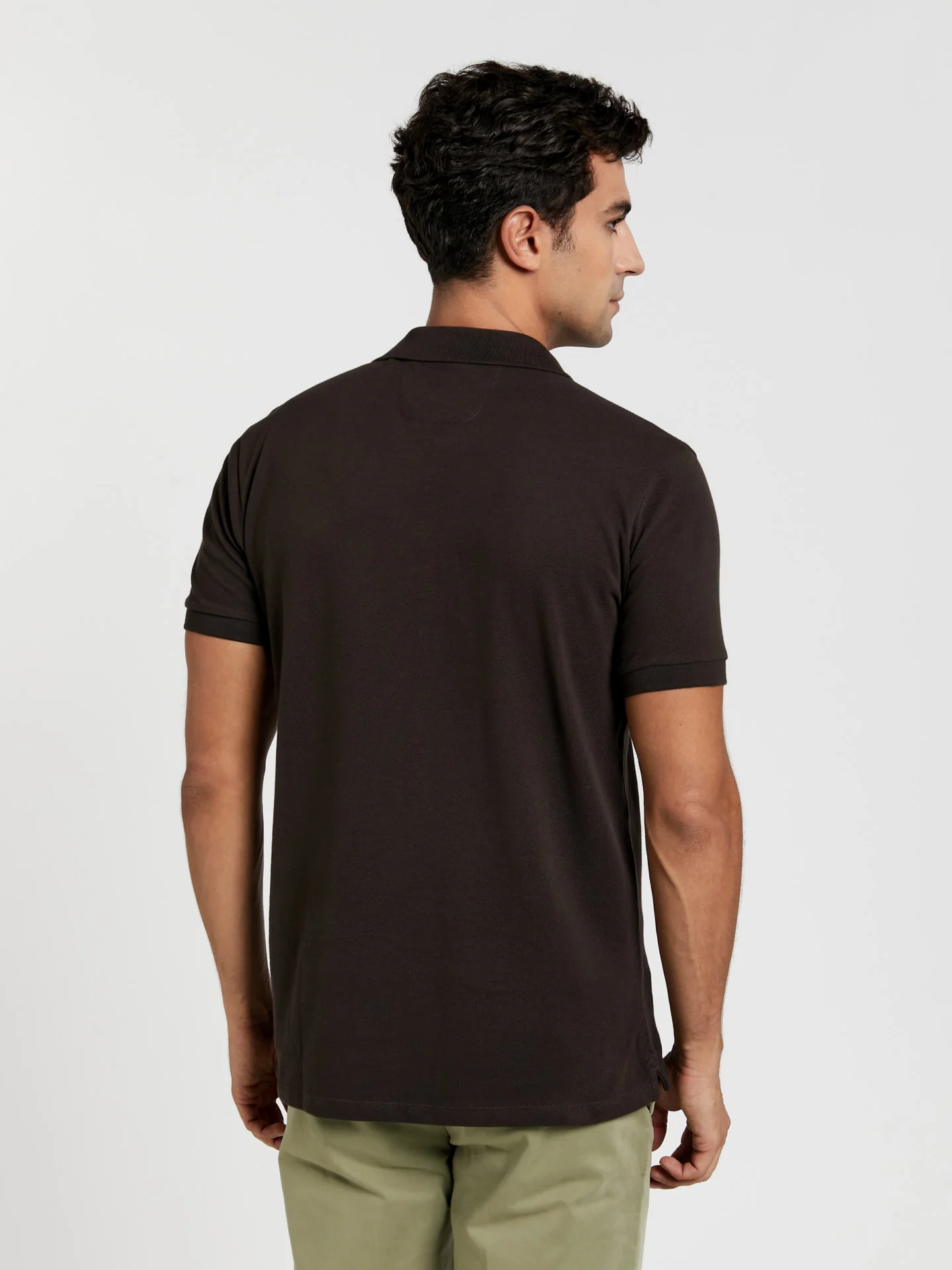 Slim fit basic piqué polo shirt - Image 9