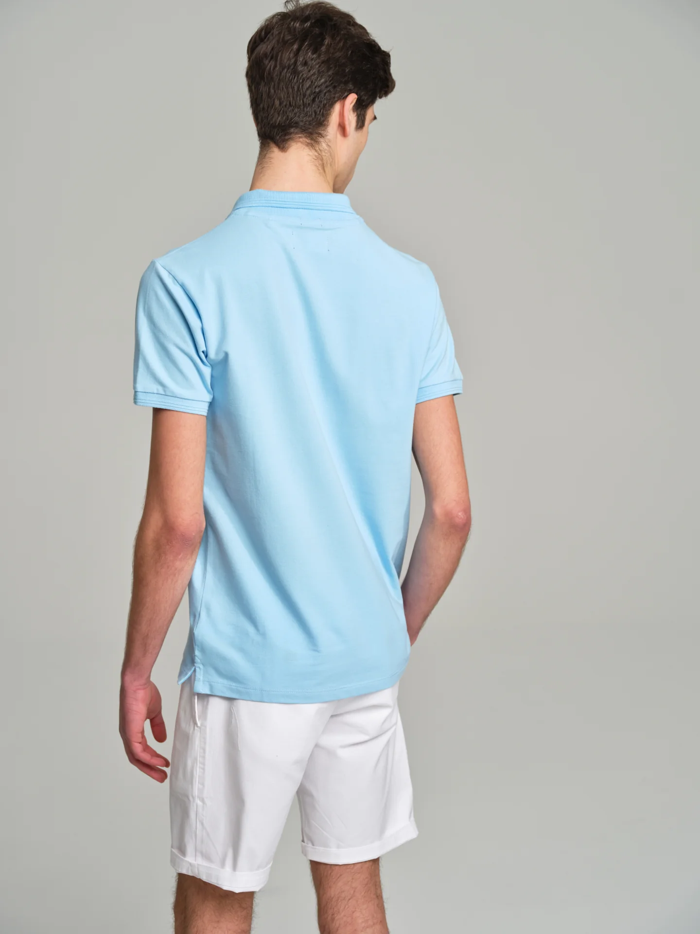 Slim fit basic piquet polo shirt - Image 25