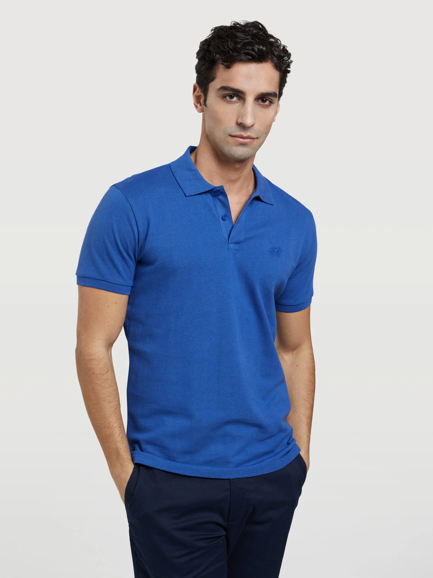 Slim Fit Basic Polo Piqué Shirt - Image 4