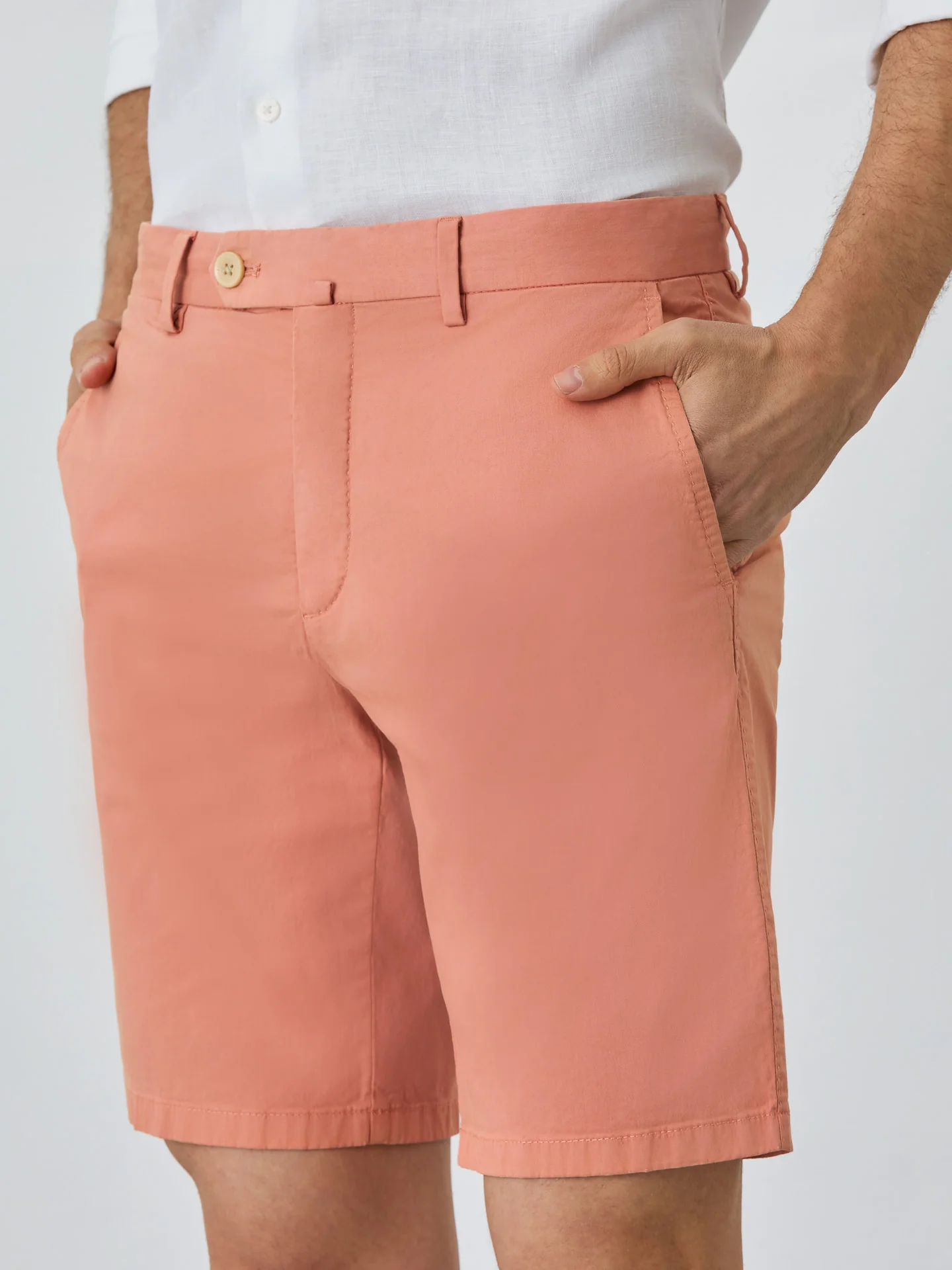 Slim Fit Bermuda Shorts In Blended Cotton - Image 23