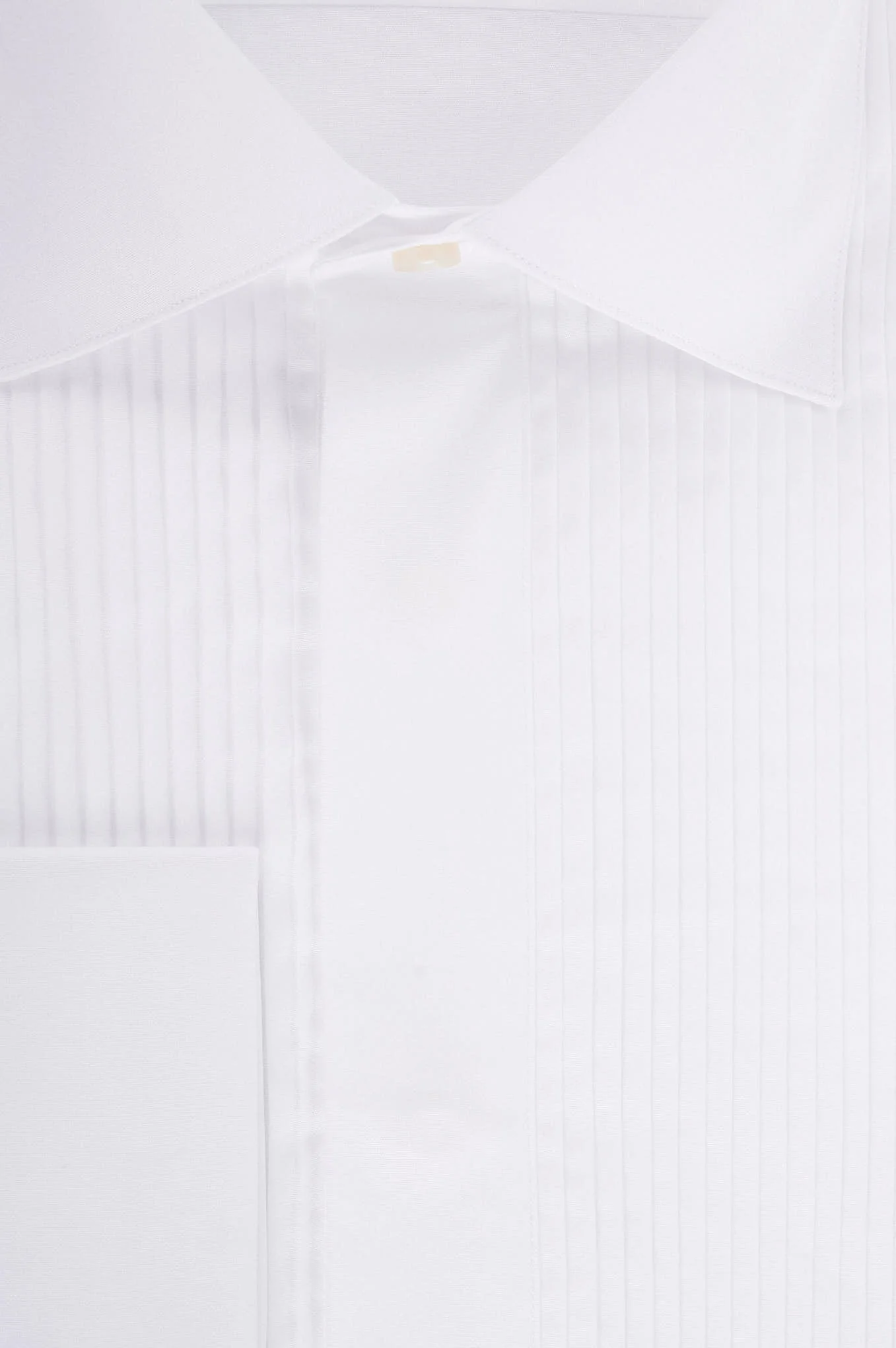 Slim fit black tie formal shirt - Image 3