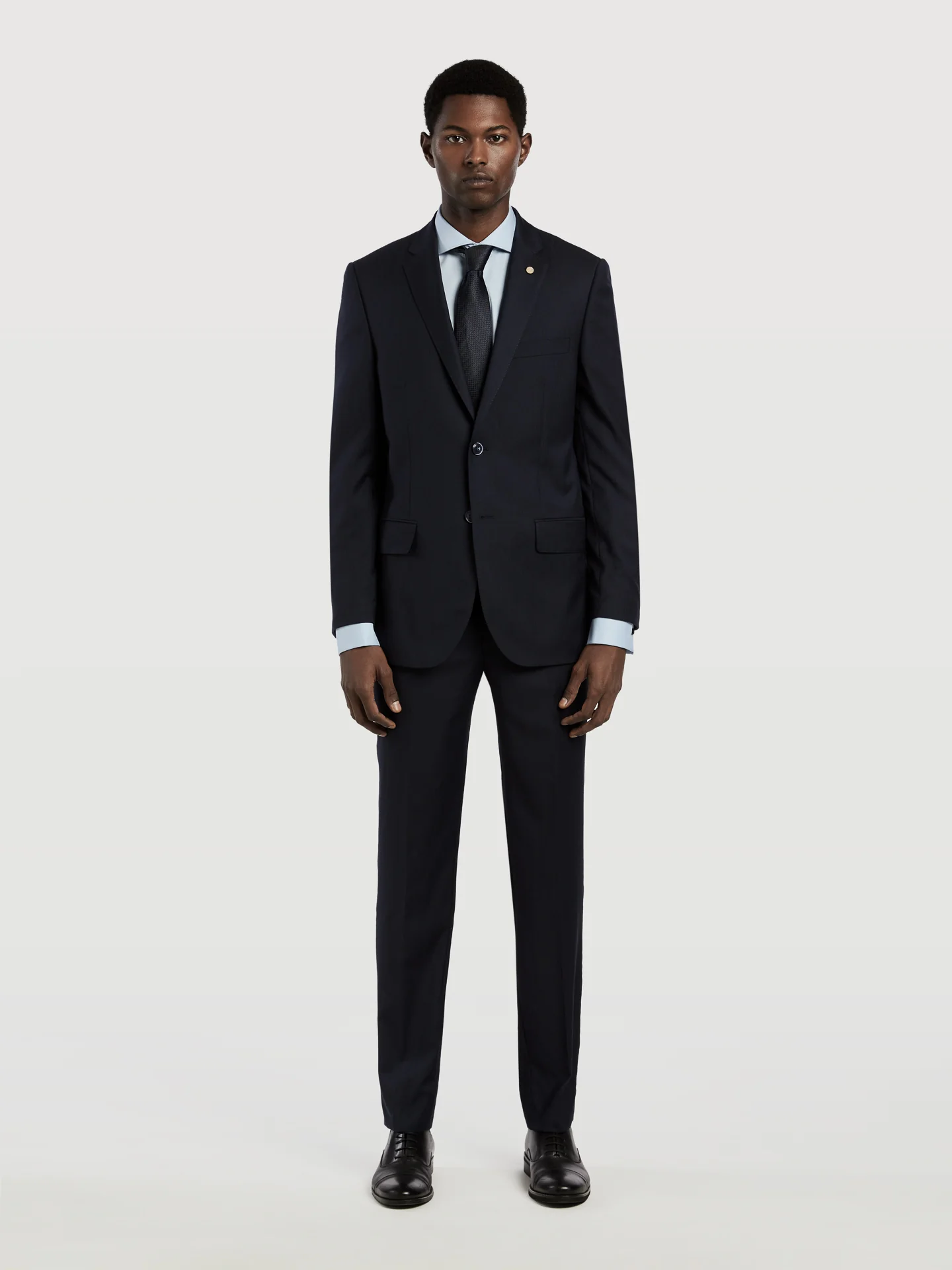Slim fit business herringbone suit