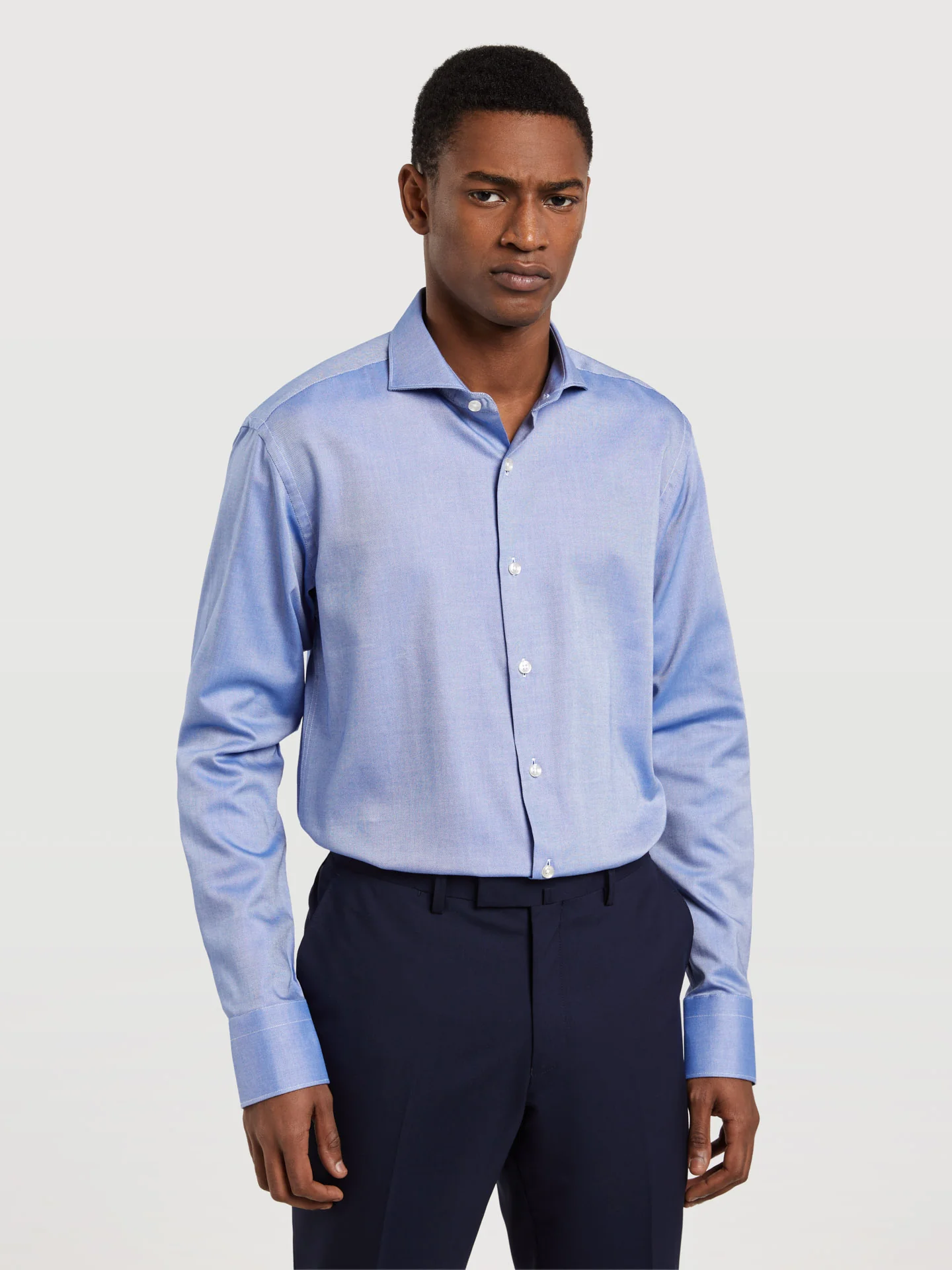 Slim fit business plain oxford formal shirt