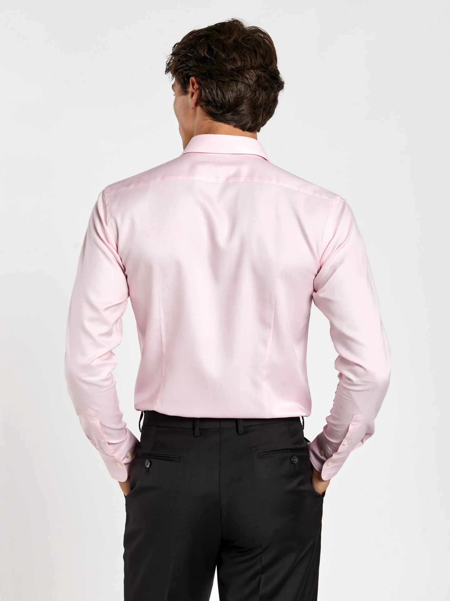 Slim fit business plain oxford formal shirt - Image 2