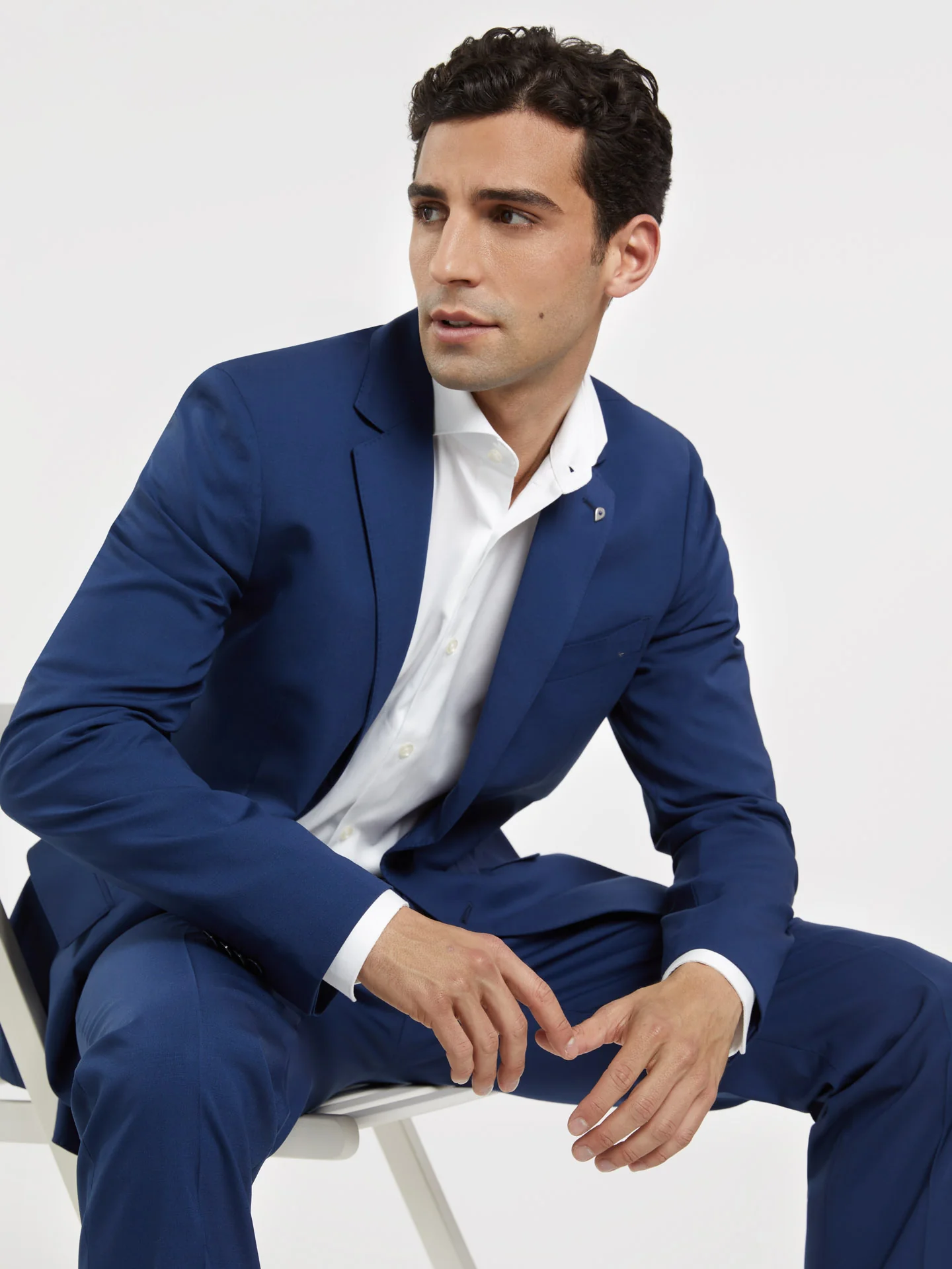 Slim fit business plain twill formal shirt - Image 11