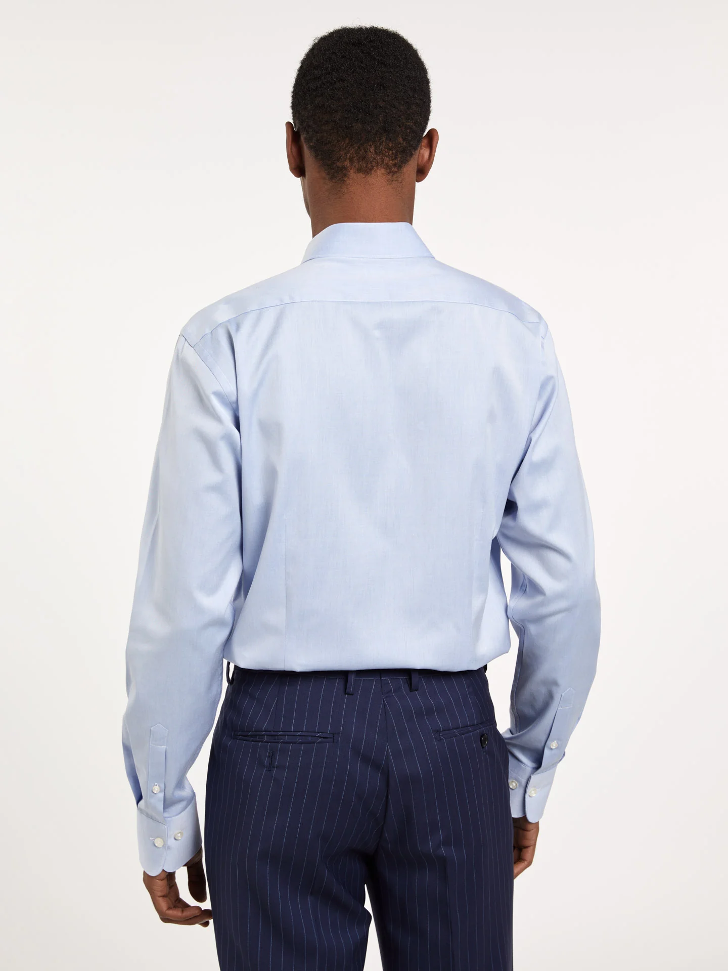 Slim fit business plain twill formal shirt - Image 3