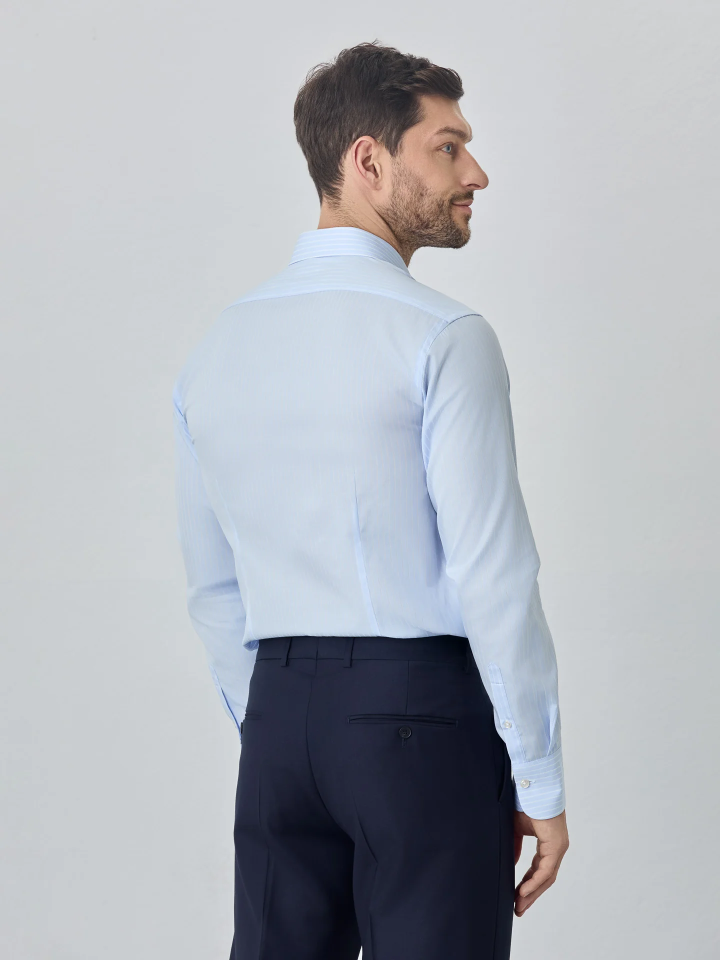 Slim fit business stripes shirt - Image 3