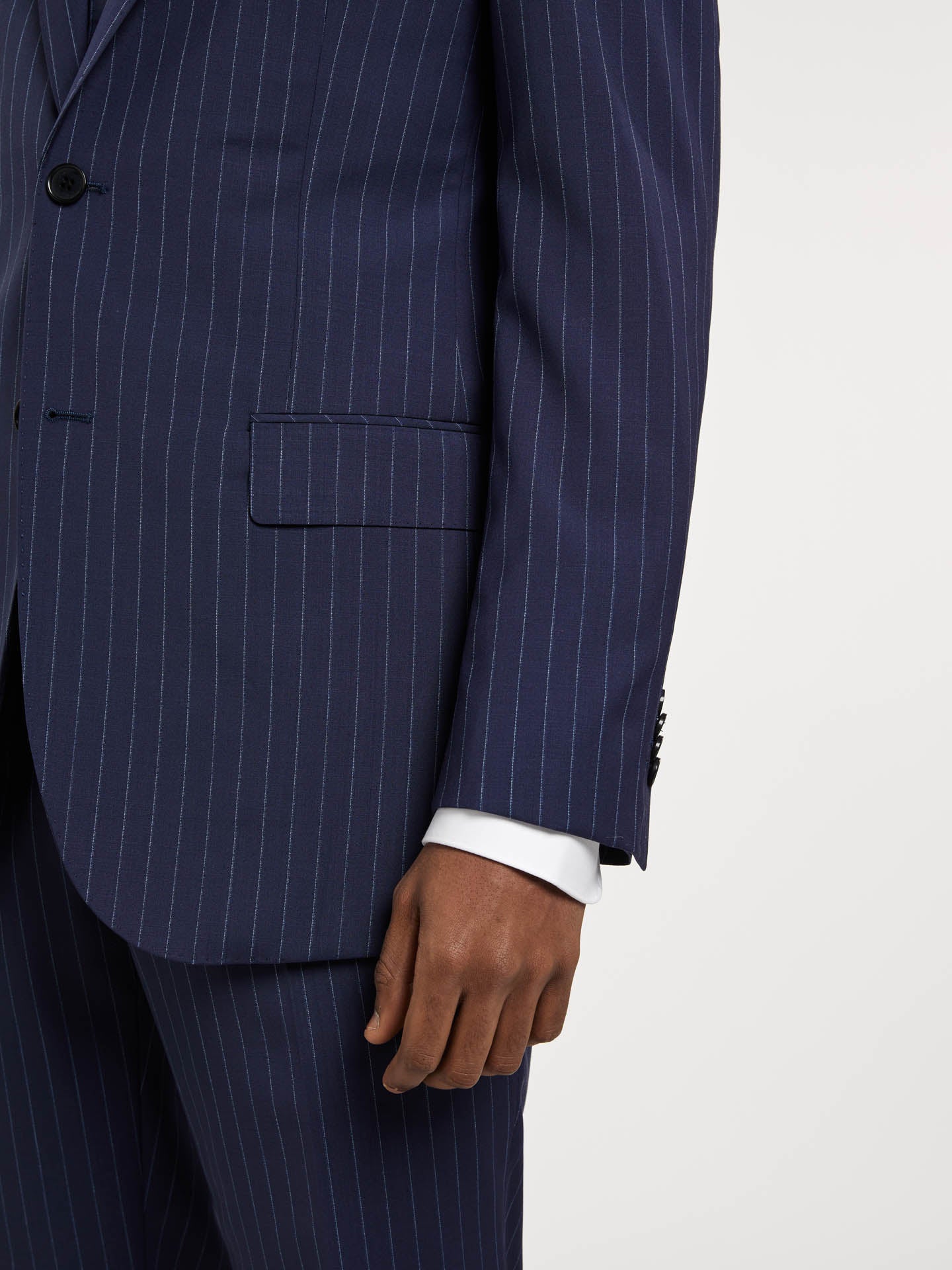 Slim Fit Business Wool Suit With Vest - Image 5