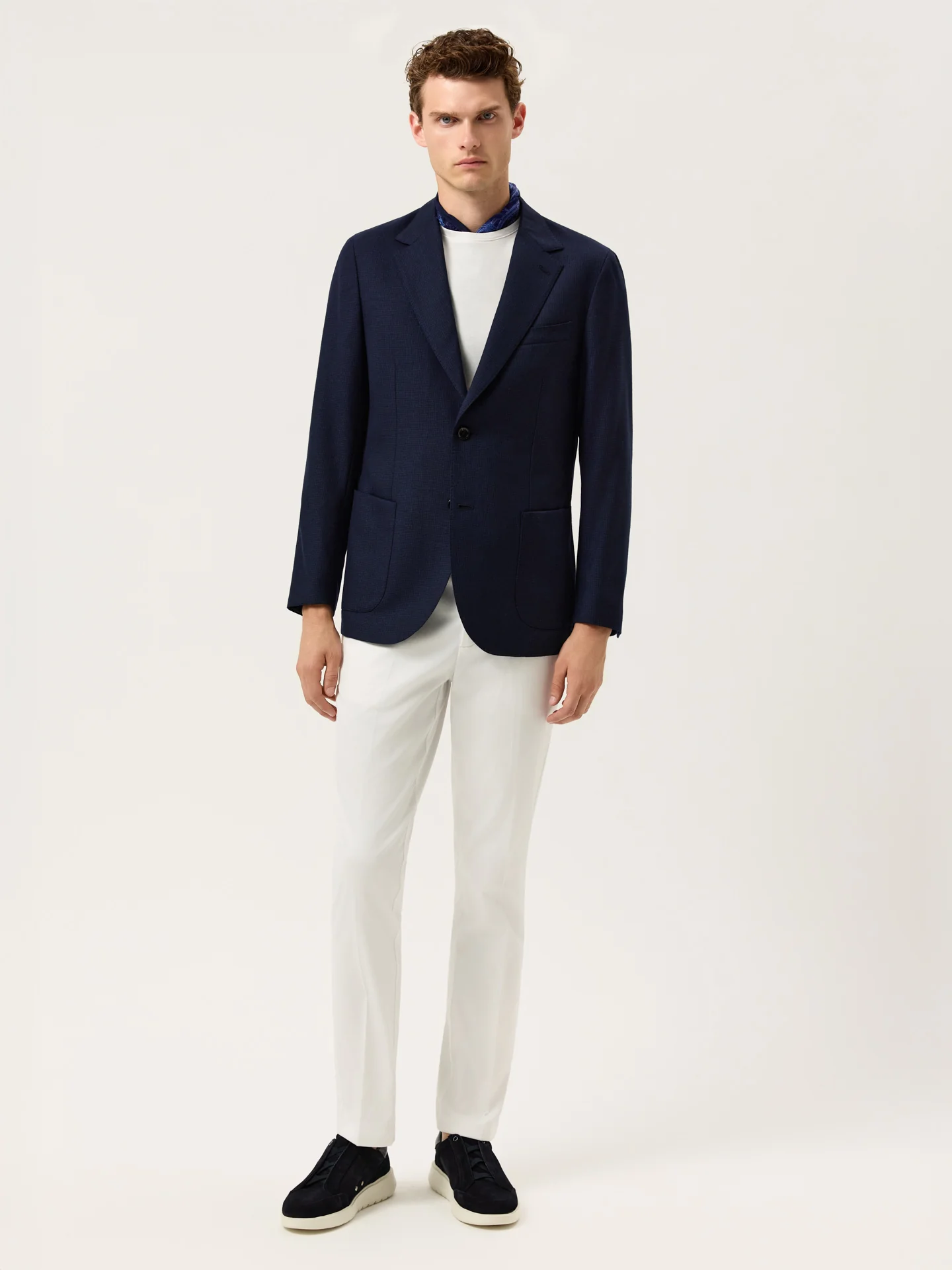 Slim Fit Cashmere Touch Twill Chino In Tencel Blend - Image 22