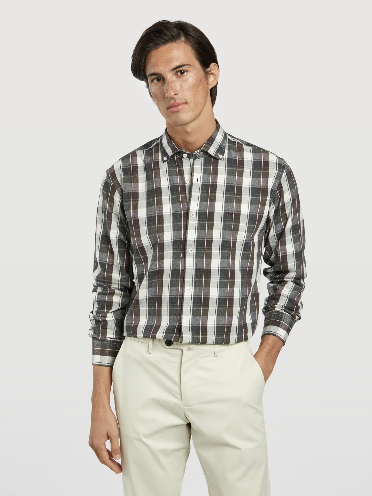 Slim fit casual checks shirt - Image 2