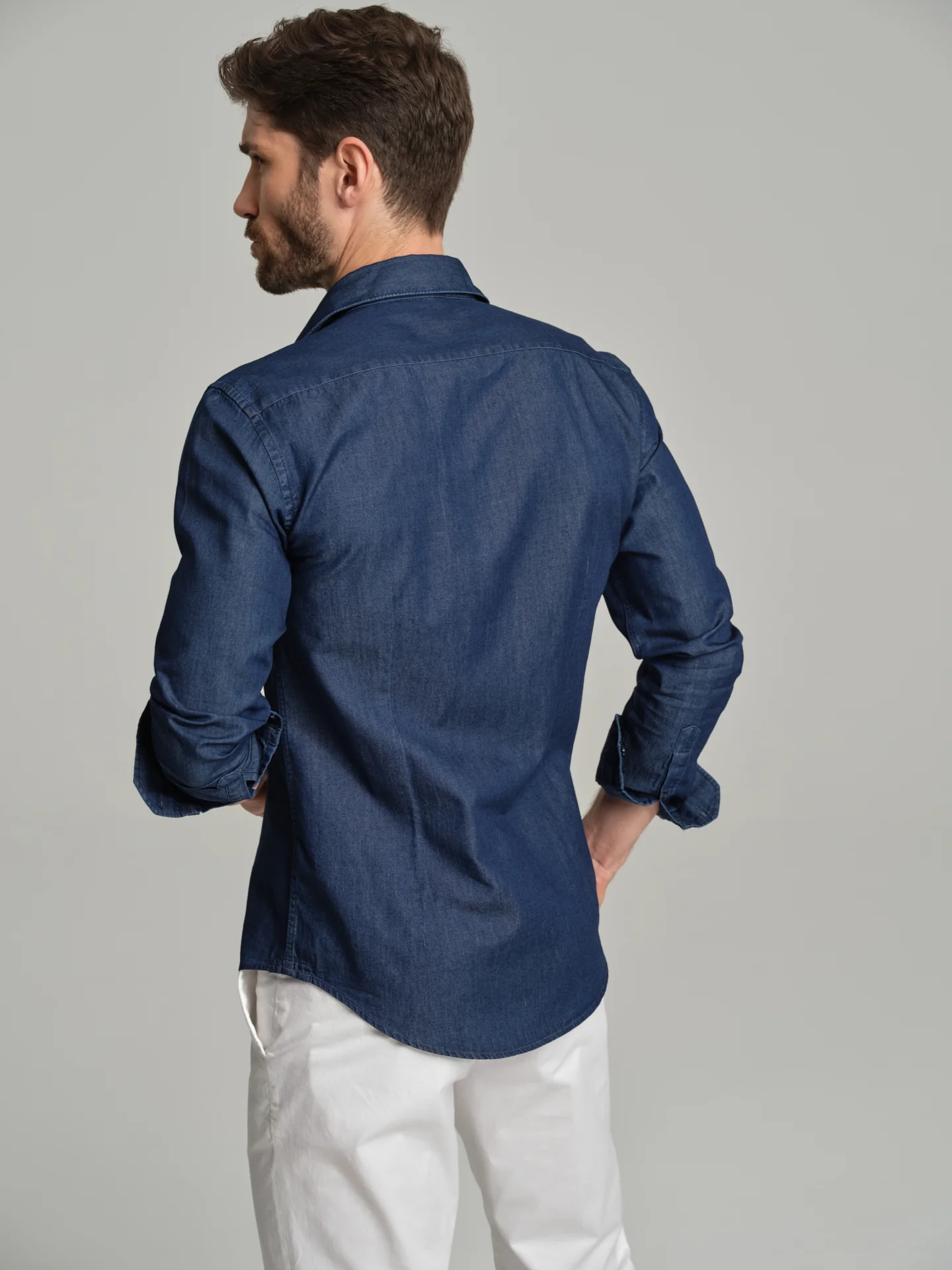 Slim fit casual denim shirt - Image 3
