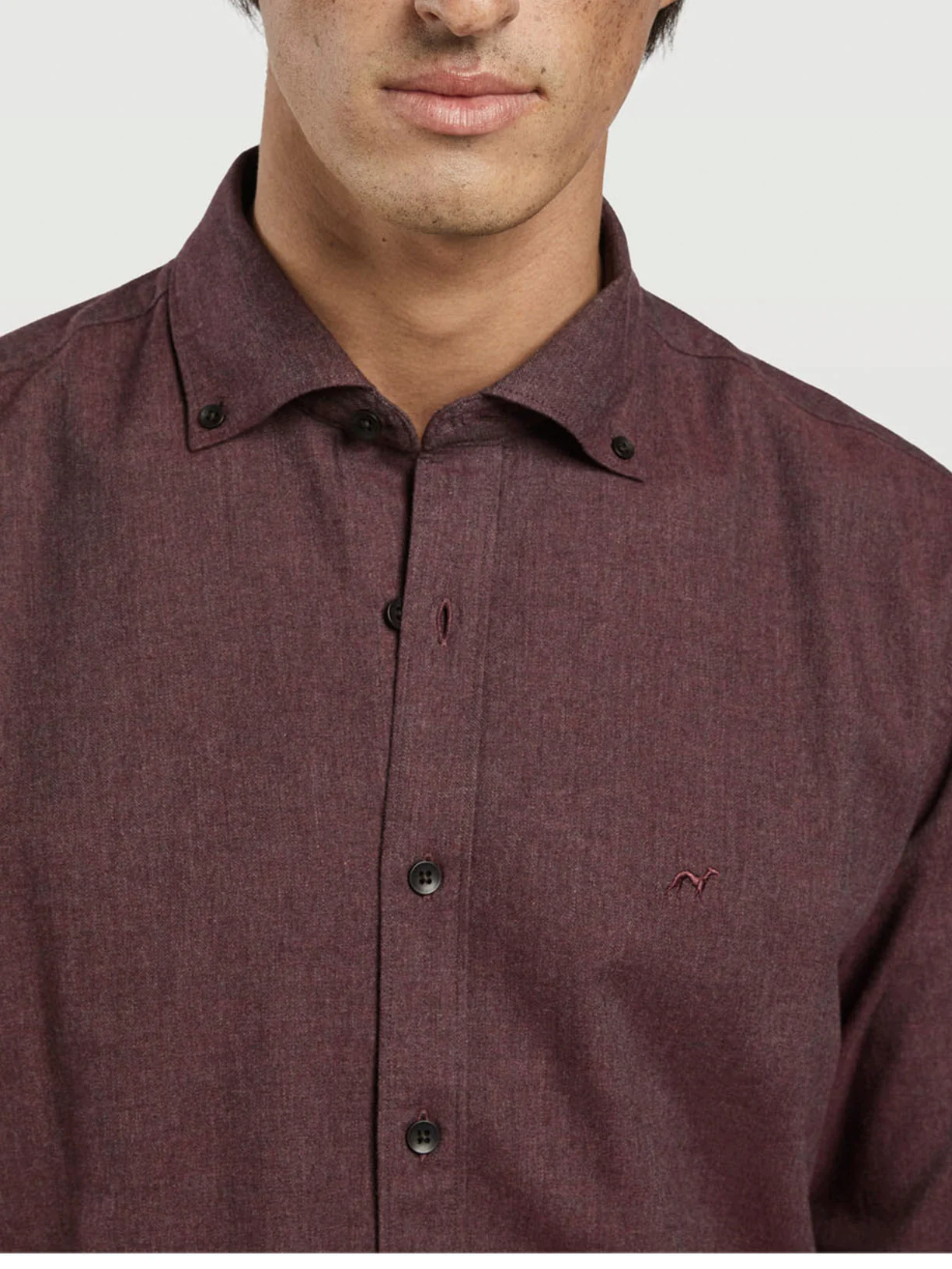 Slim fit casual herringbone shirt - Image 2