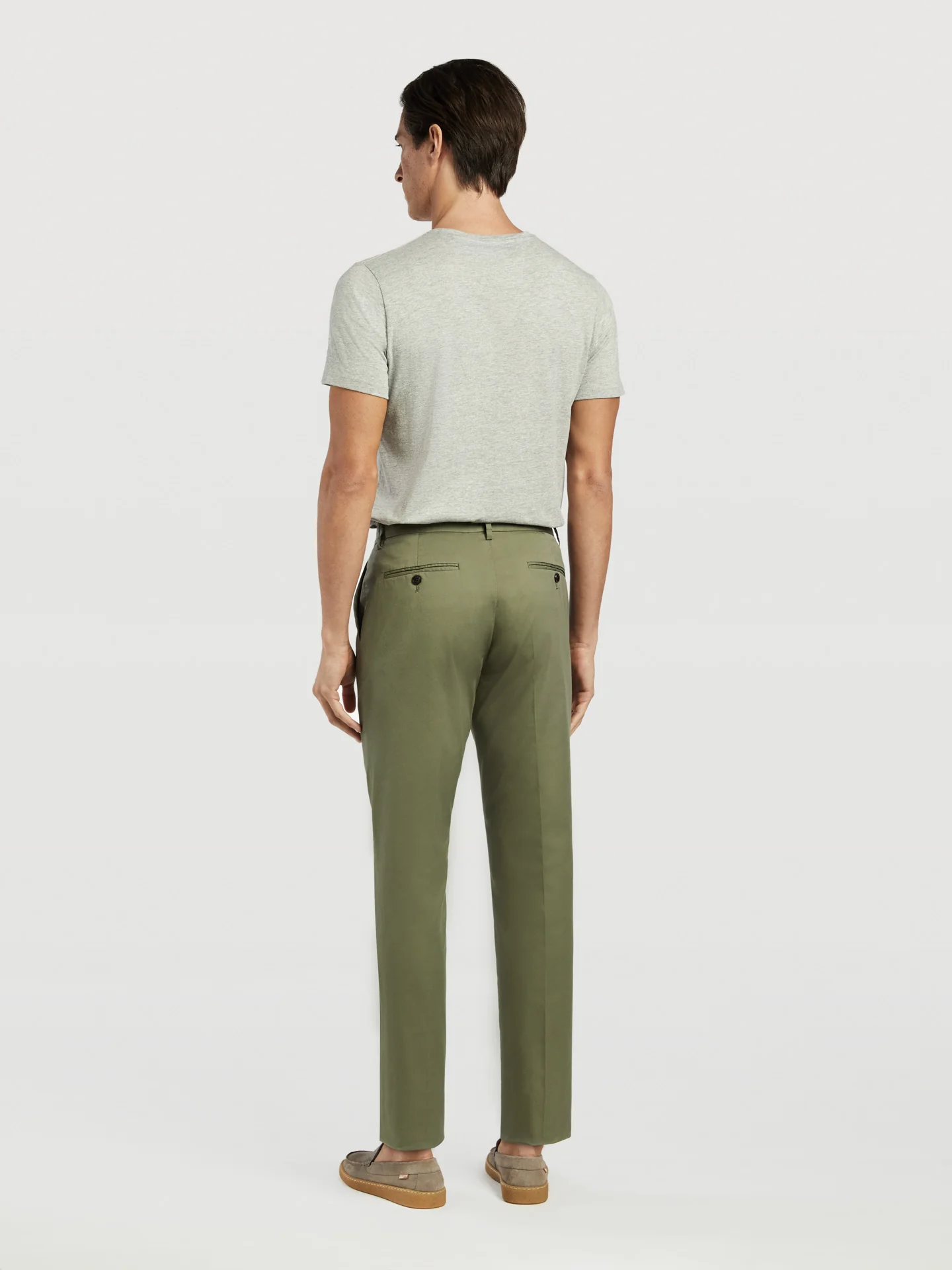 Slim Fit Casual Trousers in Comfort Cotton - Image 2