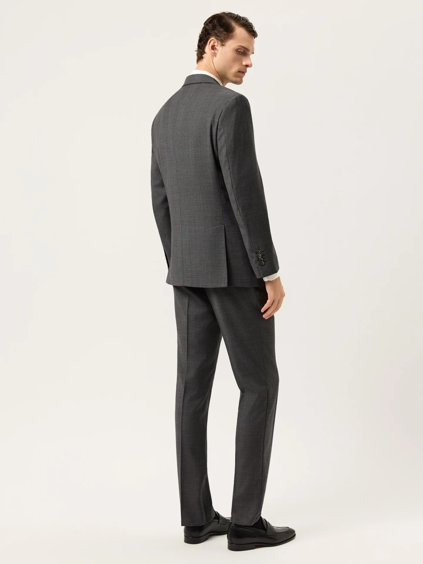 Slim Fit Checked Wool 3-Piece Suit - Image 3