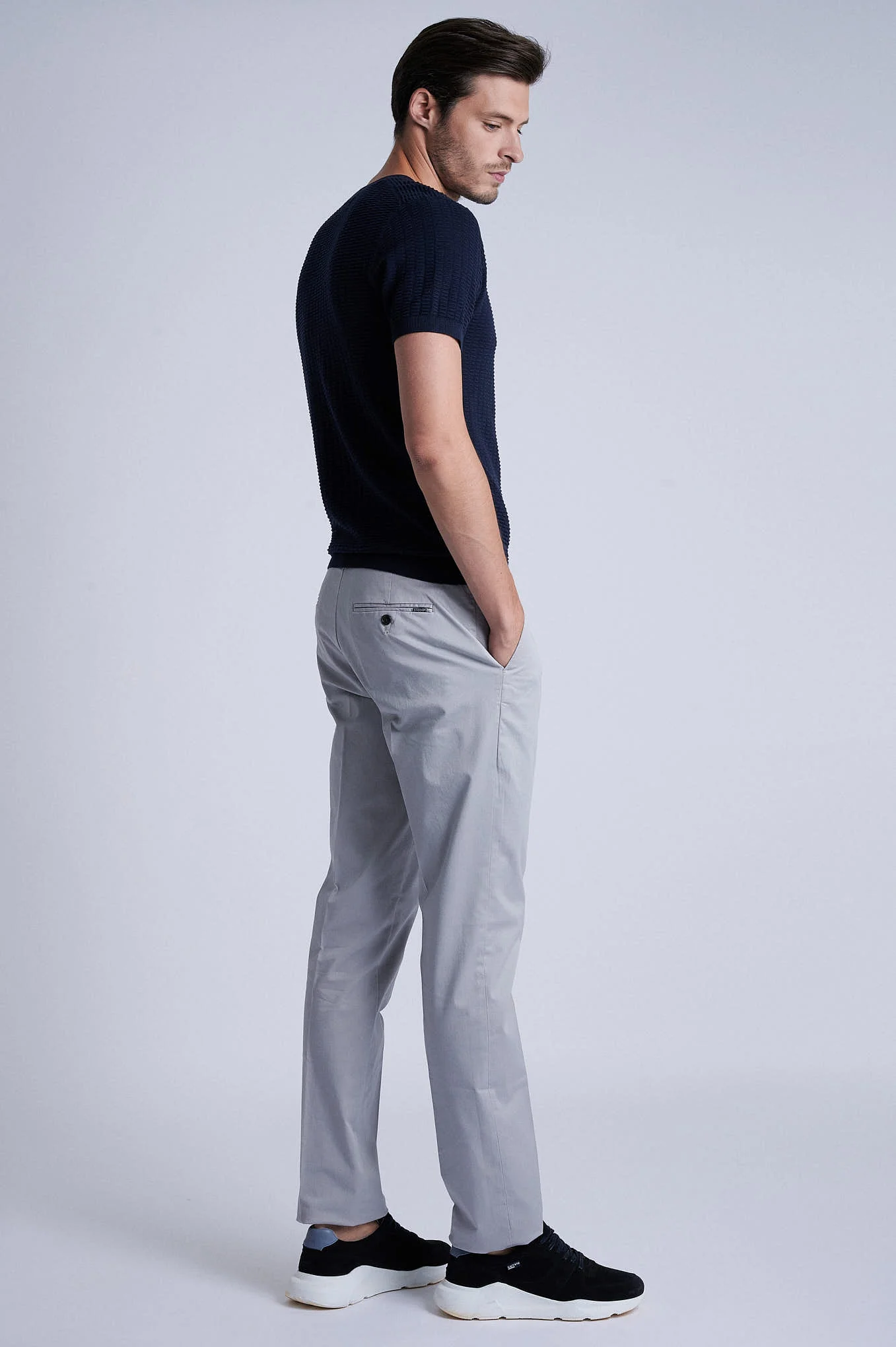 Slim fit chino in Cotton Elastane - Image 42