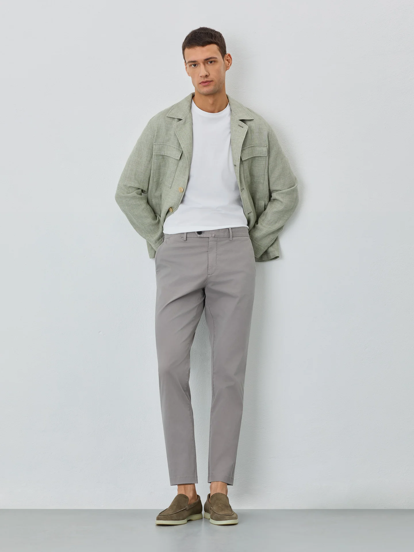 Slim Fit Chino Trousers With Clock Pocket - Image 13