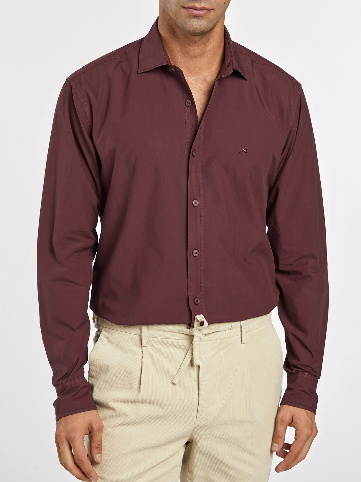 Slim fit comfort poplin garment dye shirt - Image 2