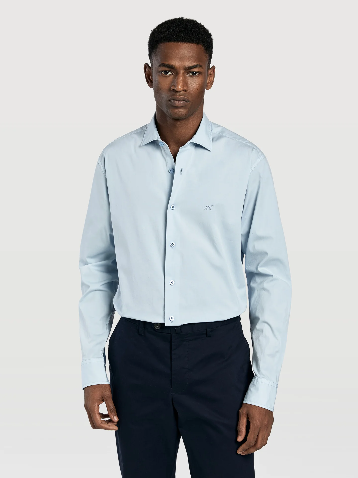 Slim fit comfort poplin garment dye shirt - Image 8