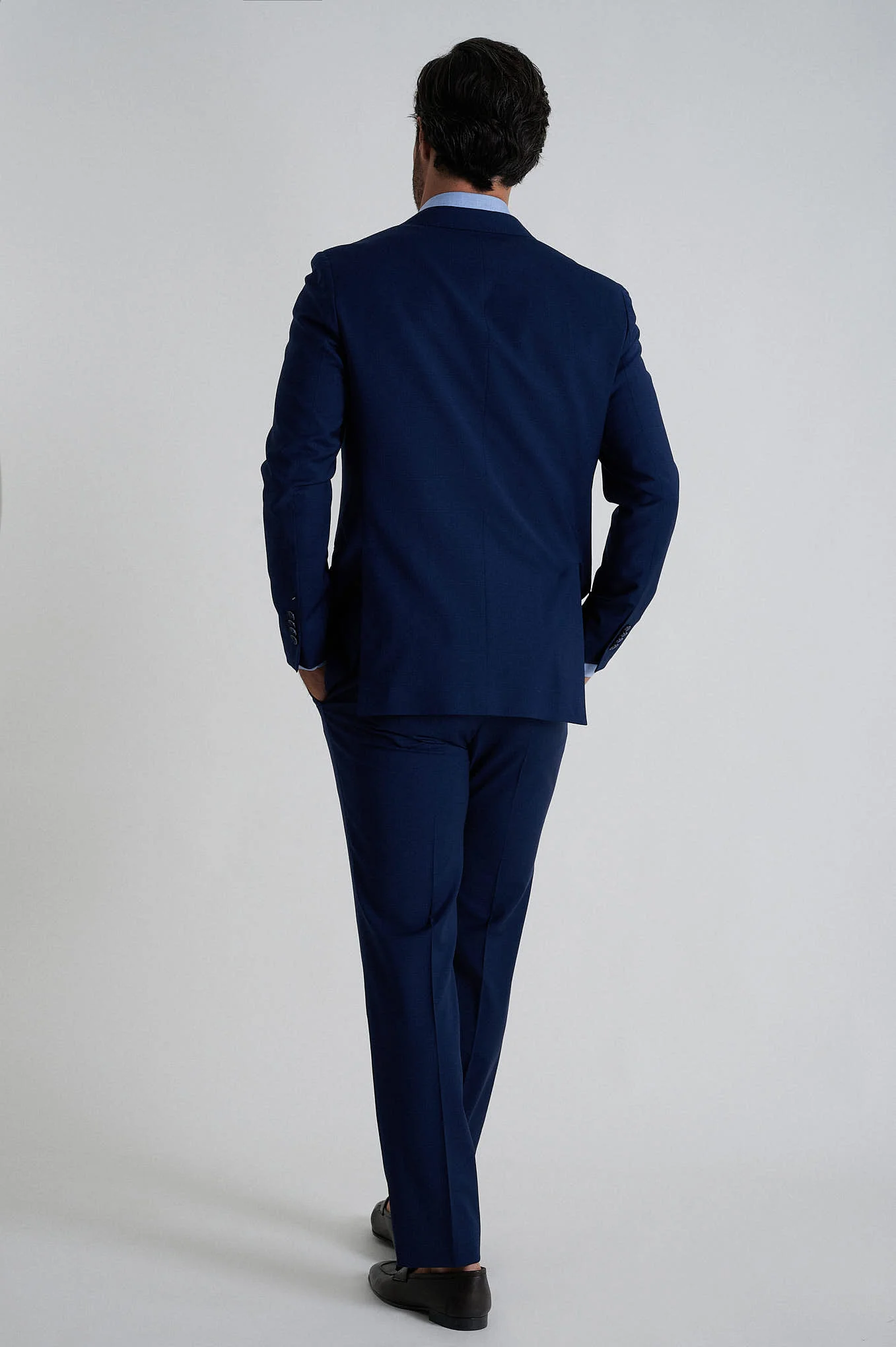 Slim fit comfort wool elastane suit half canvas construction Anti-crease finishing - Image 5