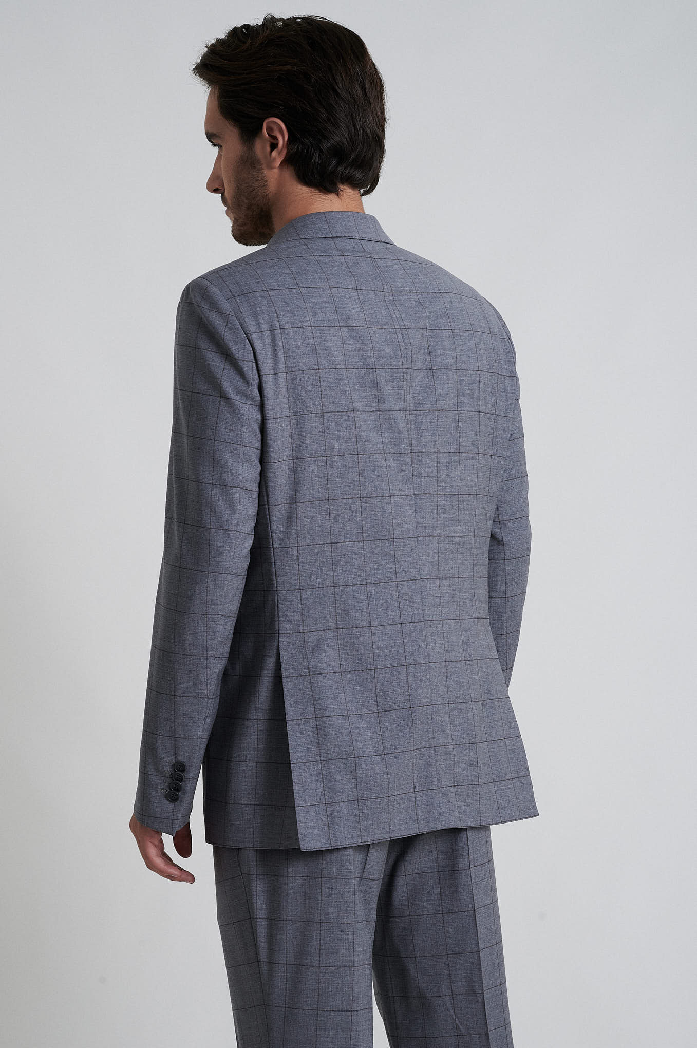 Slim fit comfort wool elastane suit half canvas construction Anti-crease finishing - Image 5