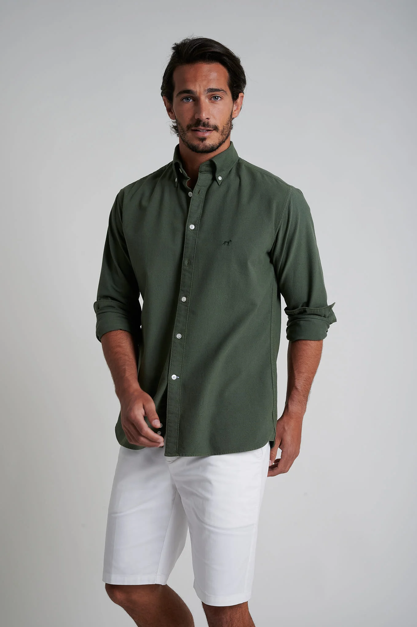 Slim fit cotton elastane comfort oxford shirt - Image 14