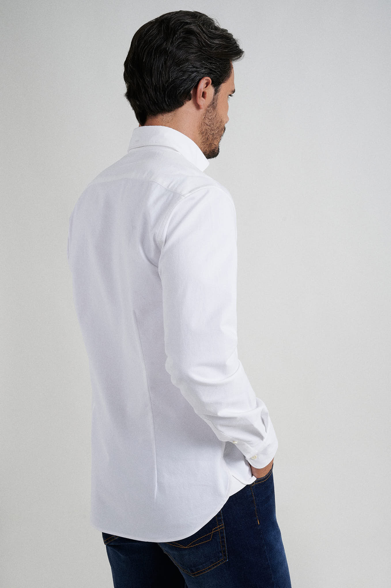 Slim fit cotton elastane comfort oxford shirt - Image 25