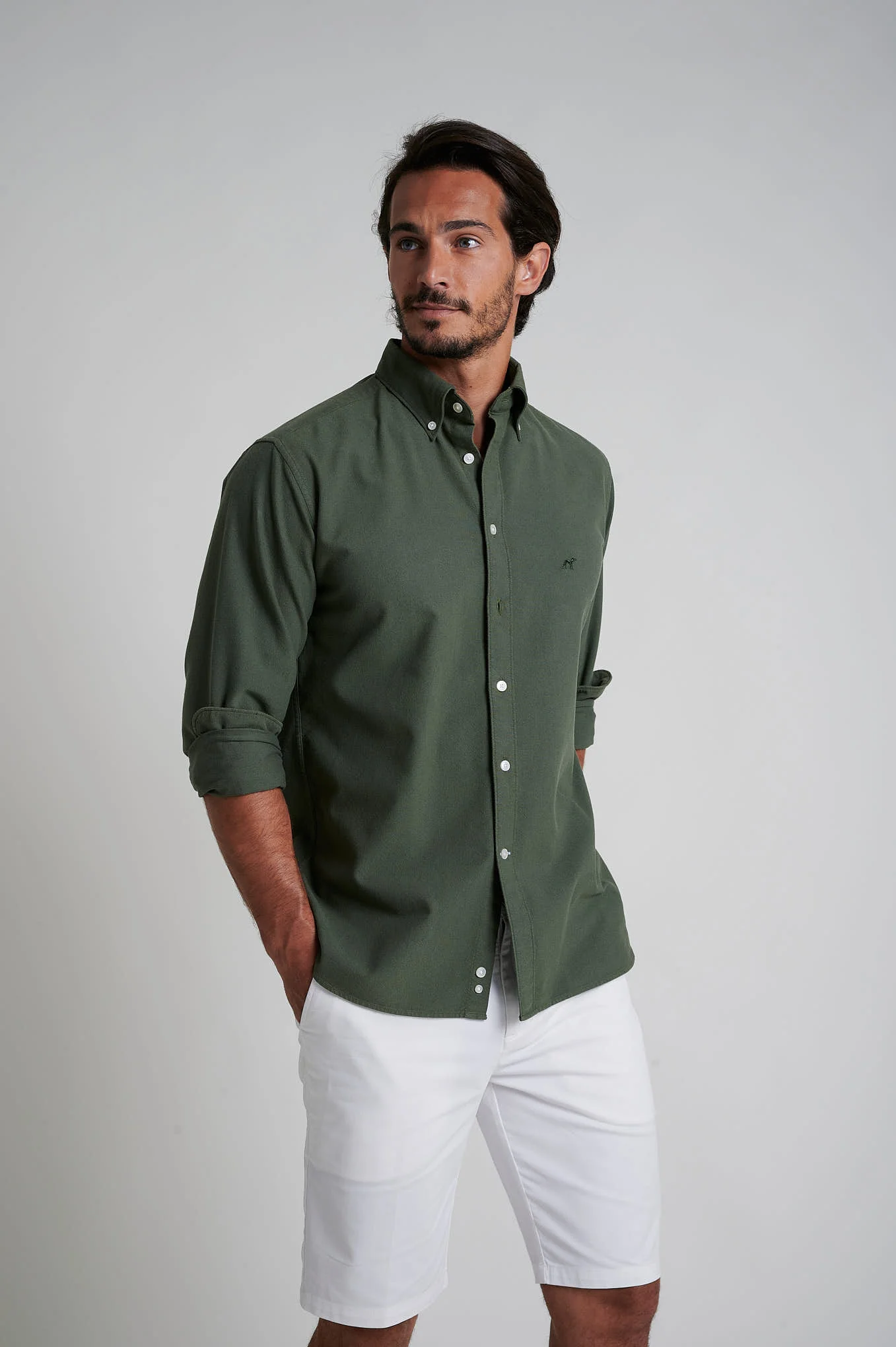 Slim fit cotton elastane comfort oxford shirt - Image 8