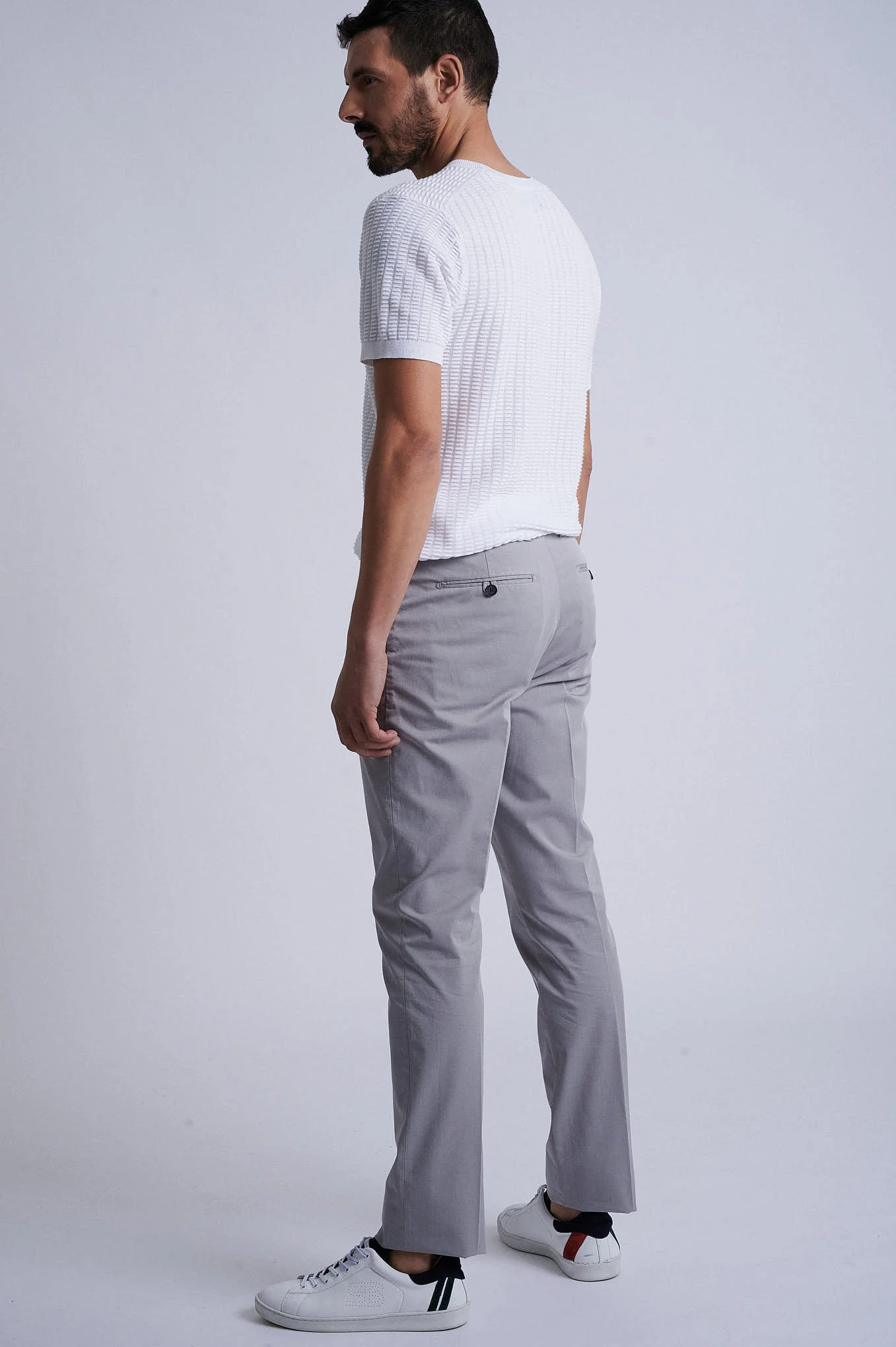 Slim fit cotton rayon structure chino - Image 11