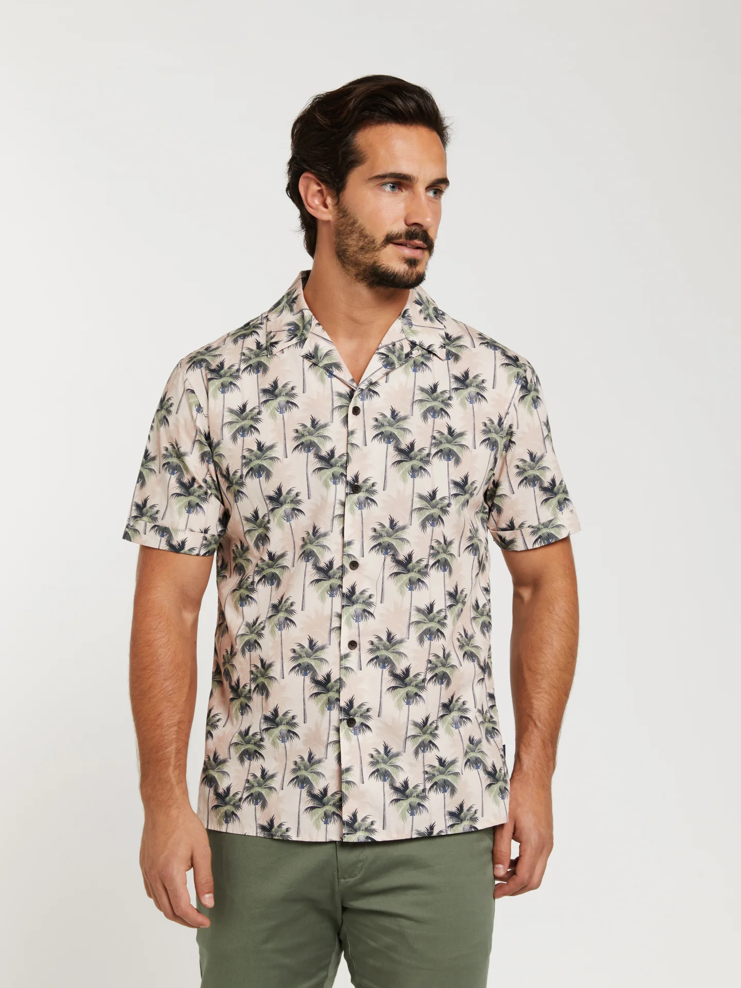 Slim fit cuba collar special edition print shirt - Image 2