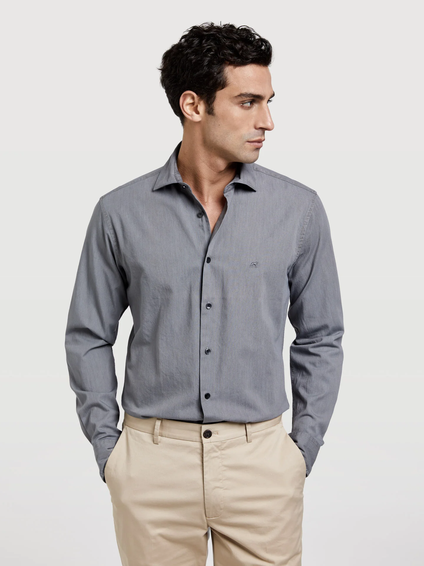 Slim fit denim shirt - Image 4