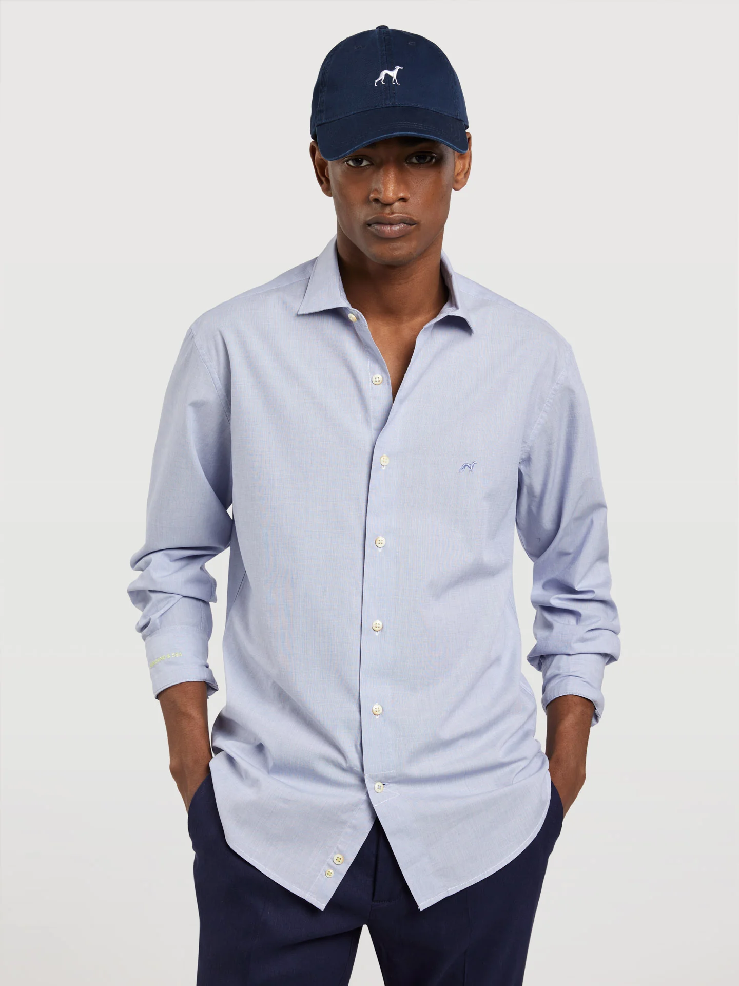 Slim fit end-on-end shirt - Image 4