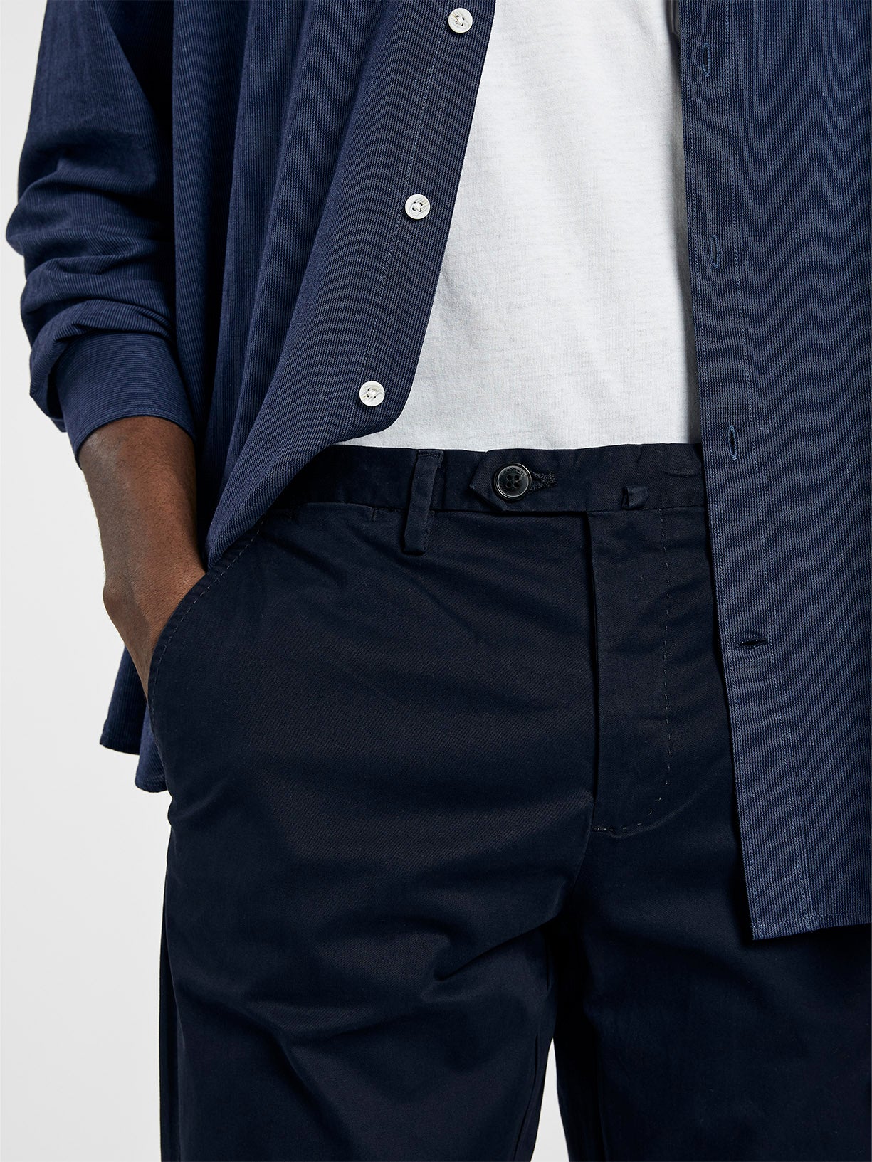 Slim fit garment dye chino trousers - Image 7