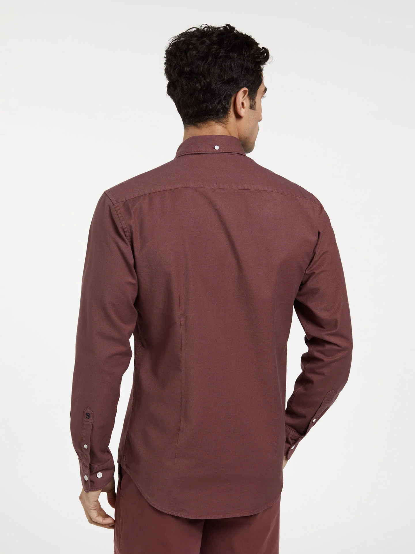 Slim fit garment dye oxford shirt - Image 3