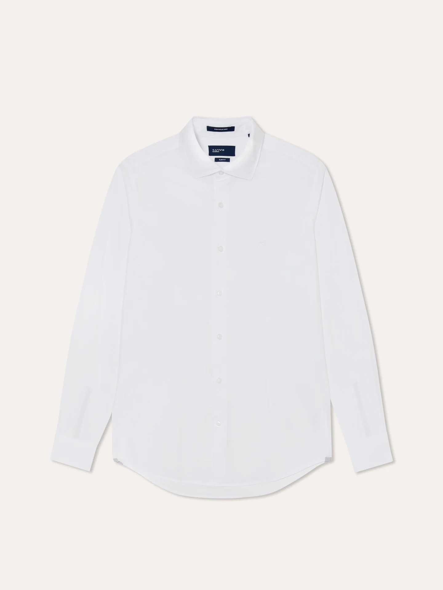 Slim Fit Garment Dye Poplin Open Shirt in Comfort Cotton - Image 5