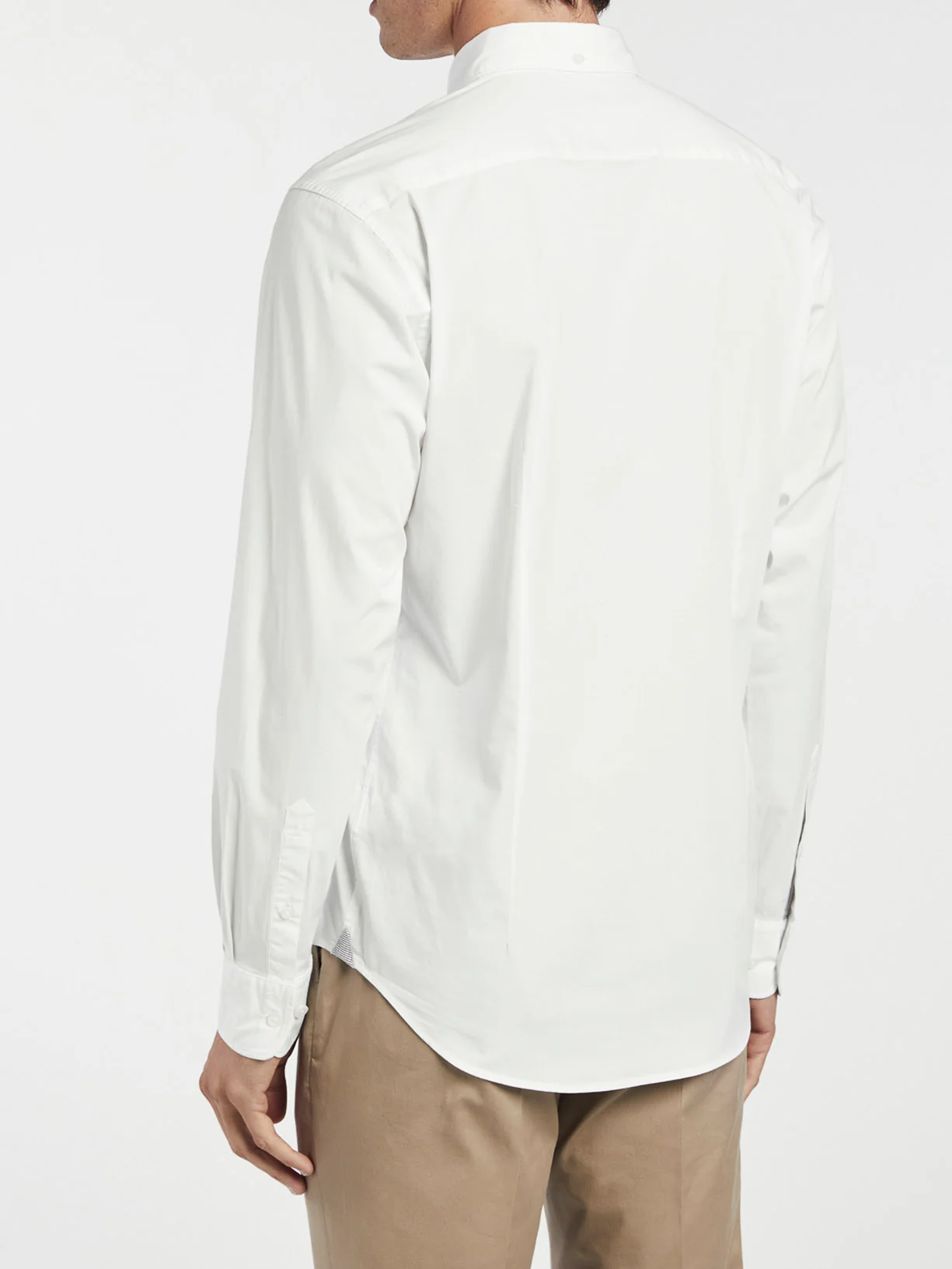 Slim Fit Garment Dye Poplin Shirt in Comfort Cotton - Image 3