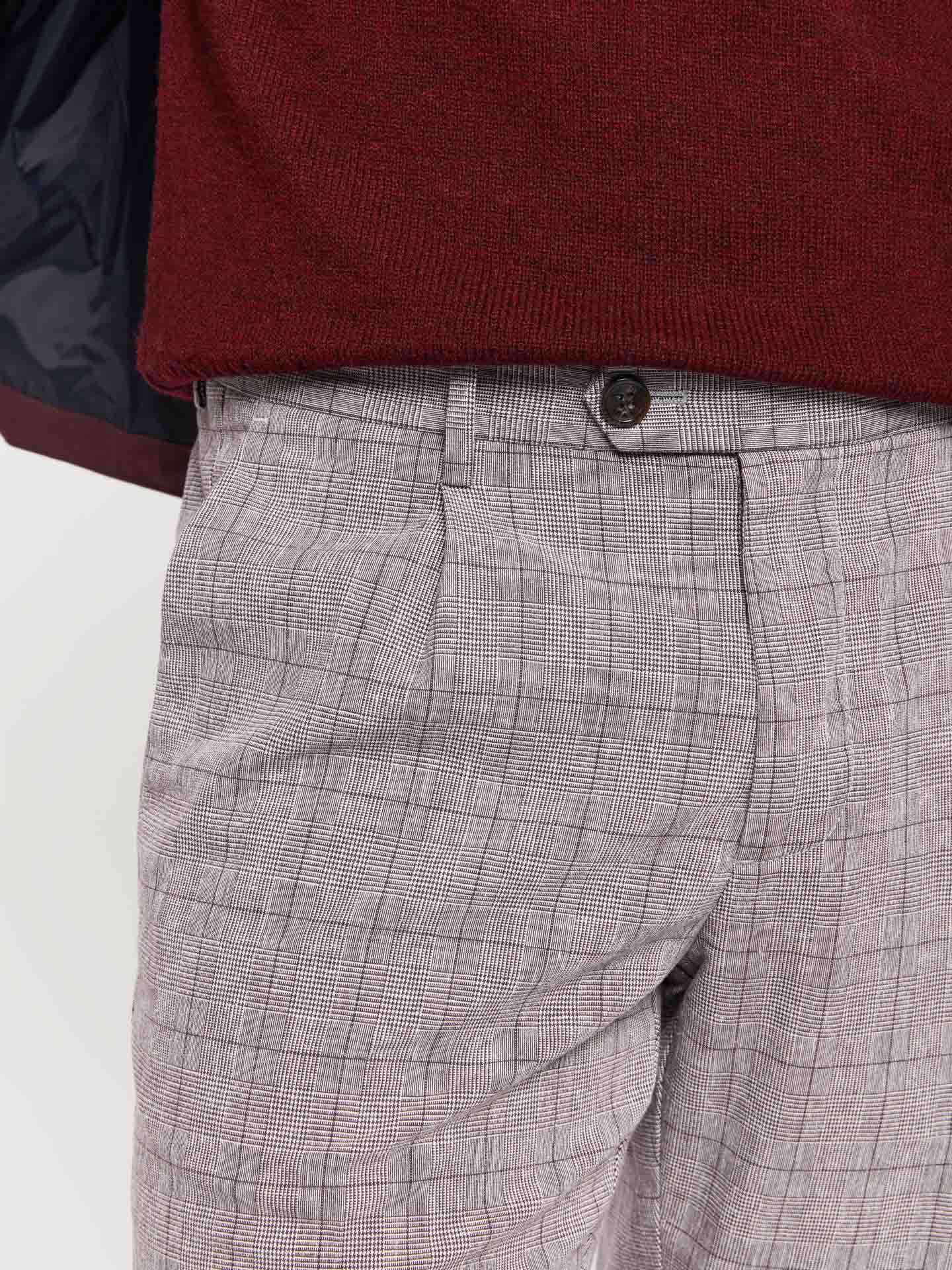 Slim fit garment dye prince of walles chino trousers - Image 6