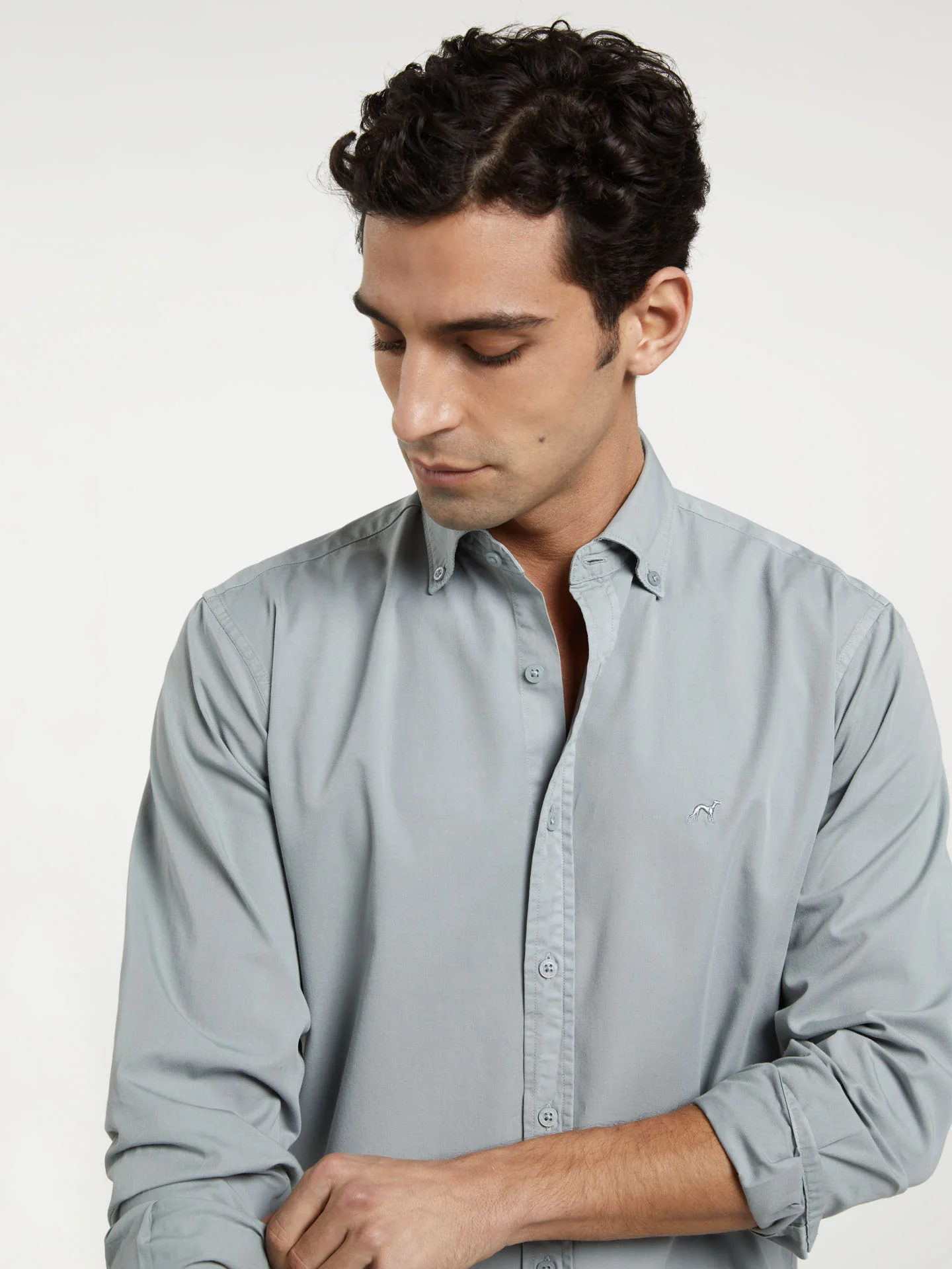 Slim fit garment dye twill shirt - Image 5