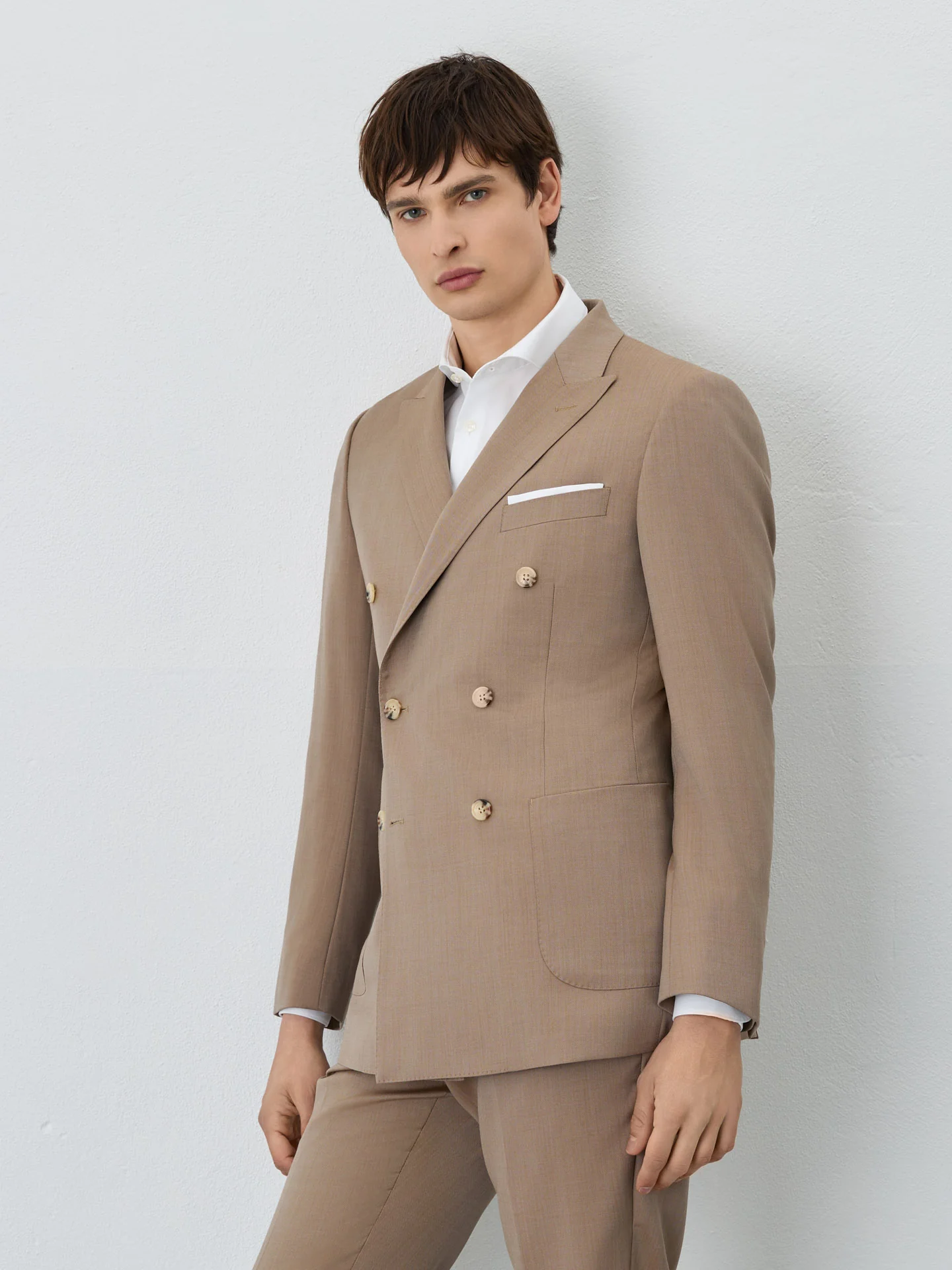 Slim fit Herringbone Suit In Wool - Image 4