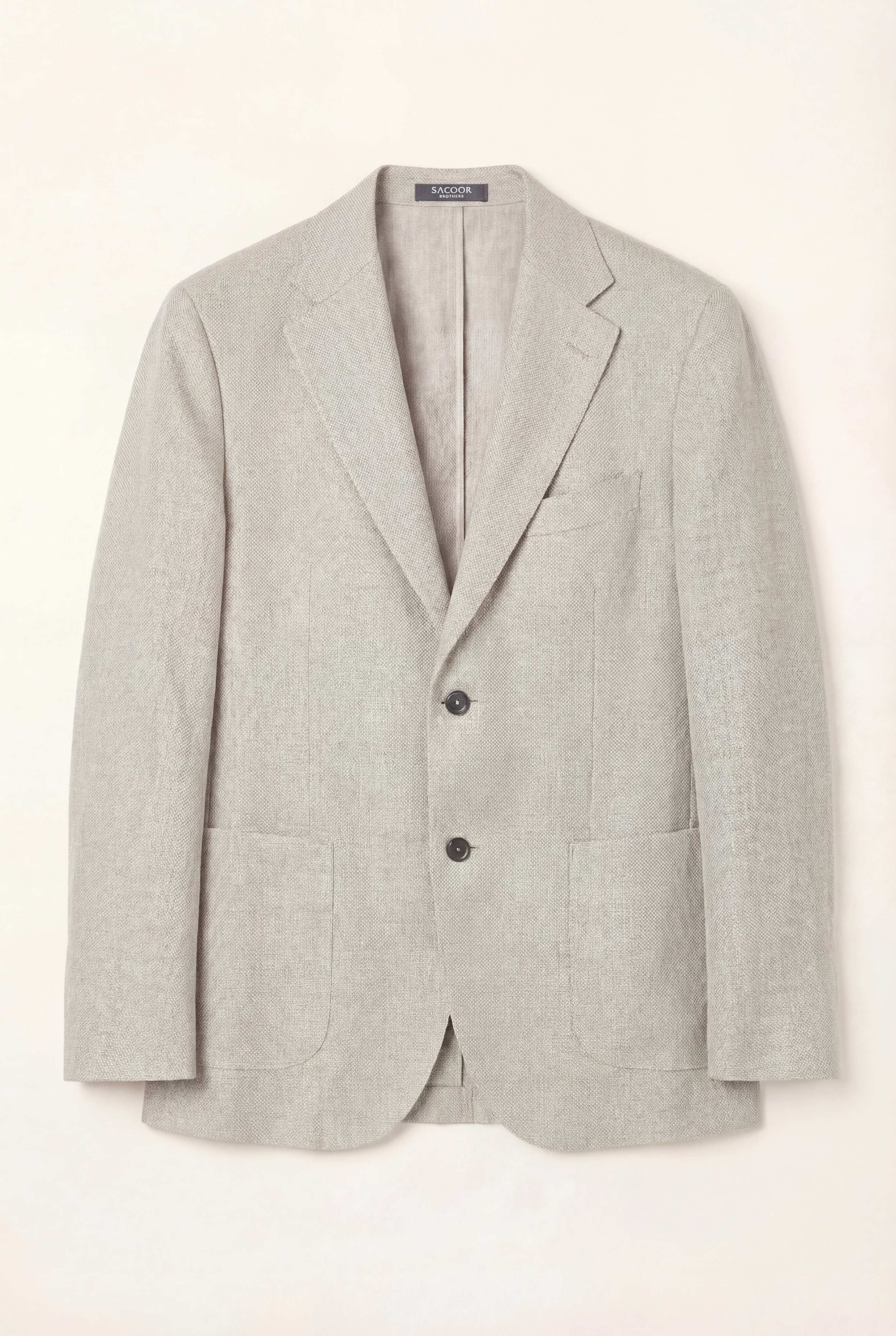 Slim fit Hopsack Linen blend Blazer - Image 5