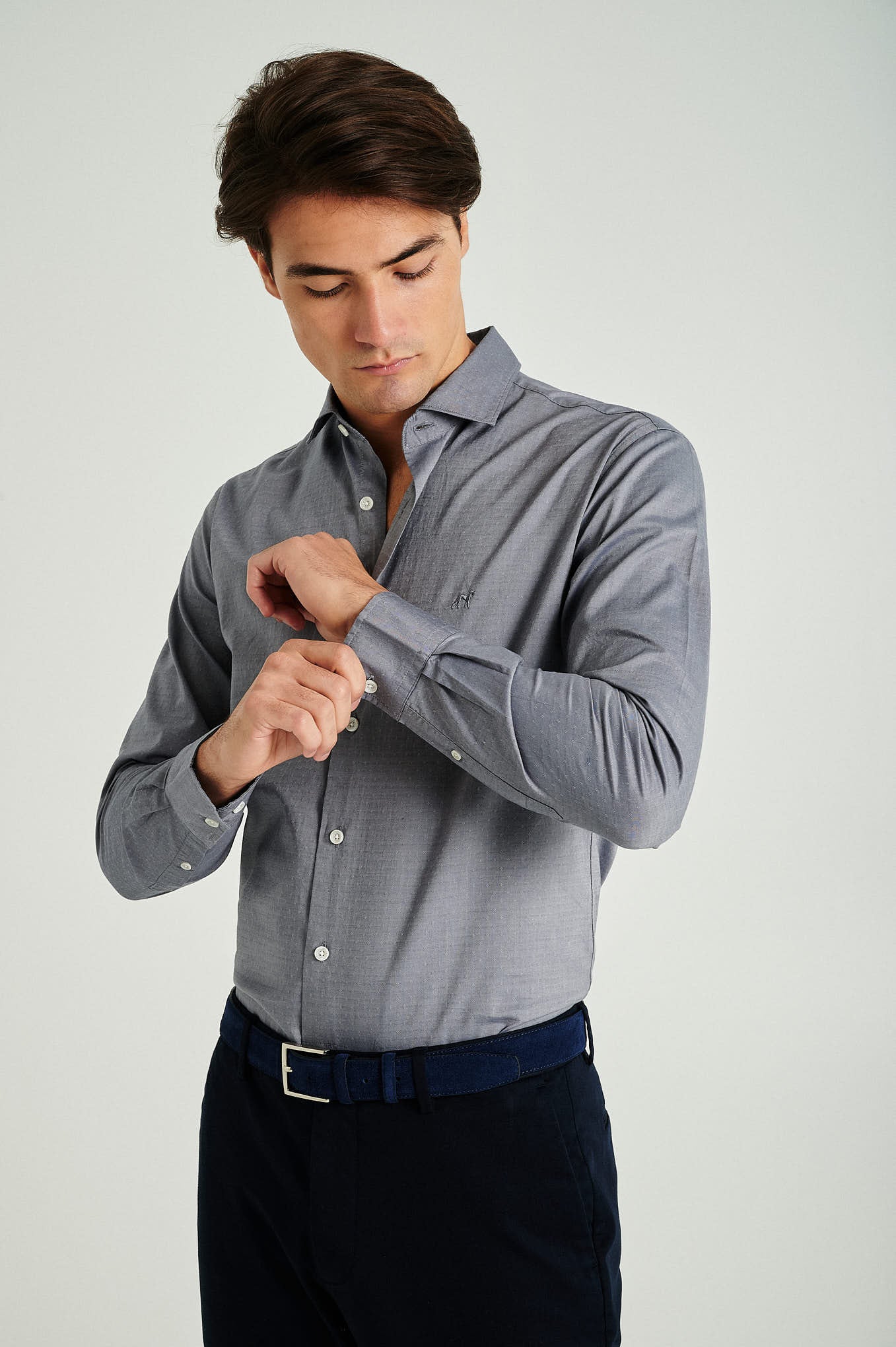 Slim fit jacquard shirt - Image 7