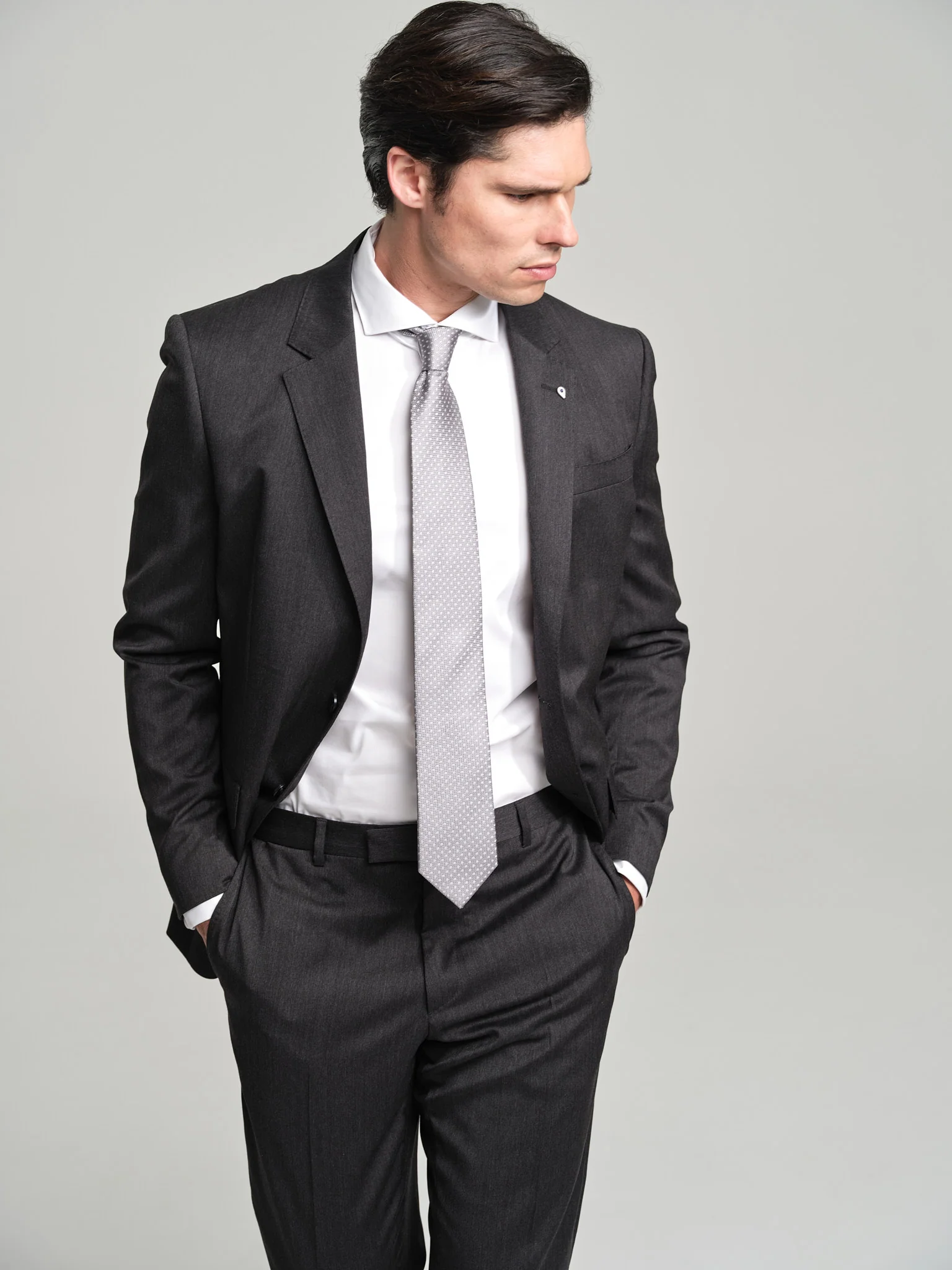 Slim fit K-Easy Travel prestige herringbone suit - Image 4