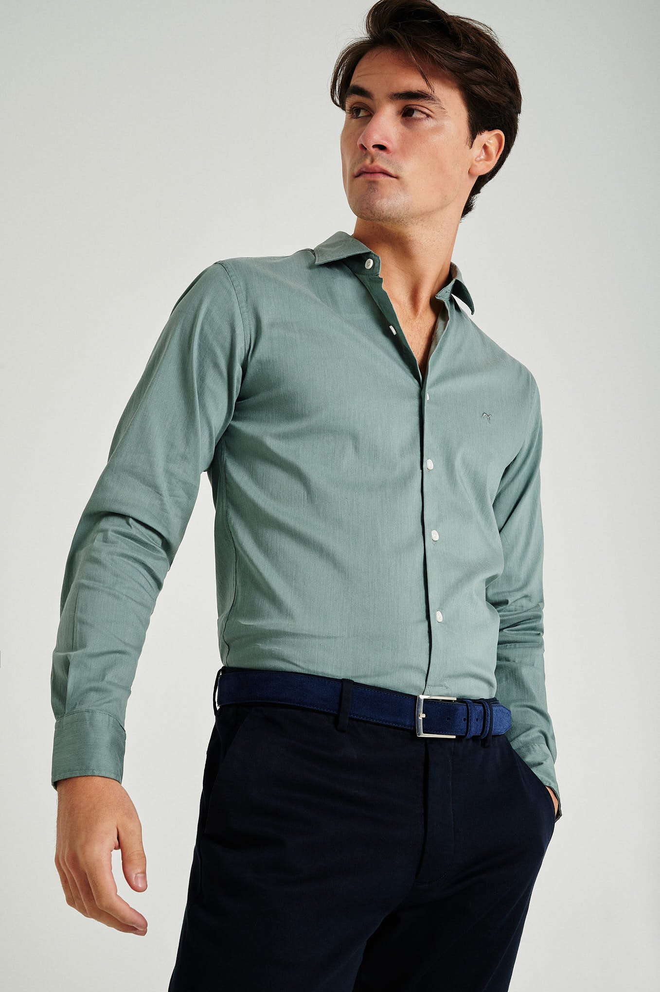 Slim fit melange shirt - Image 3
